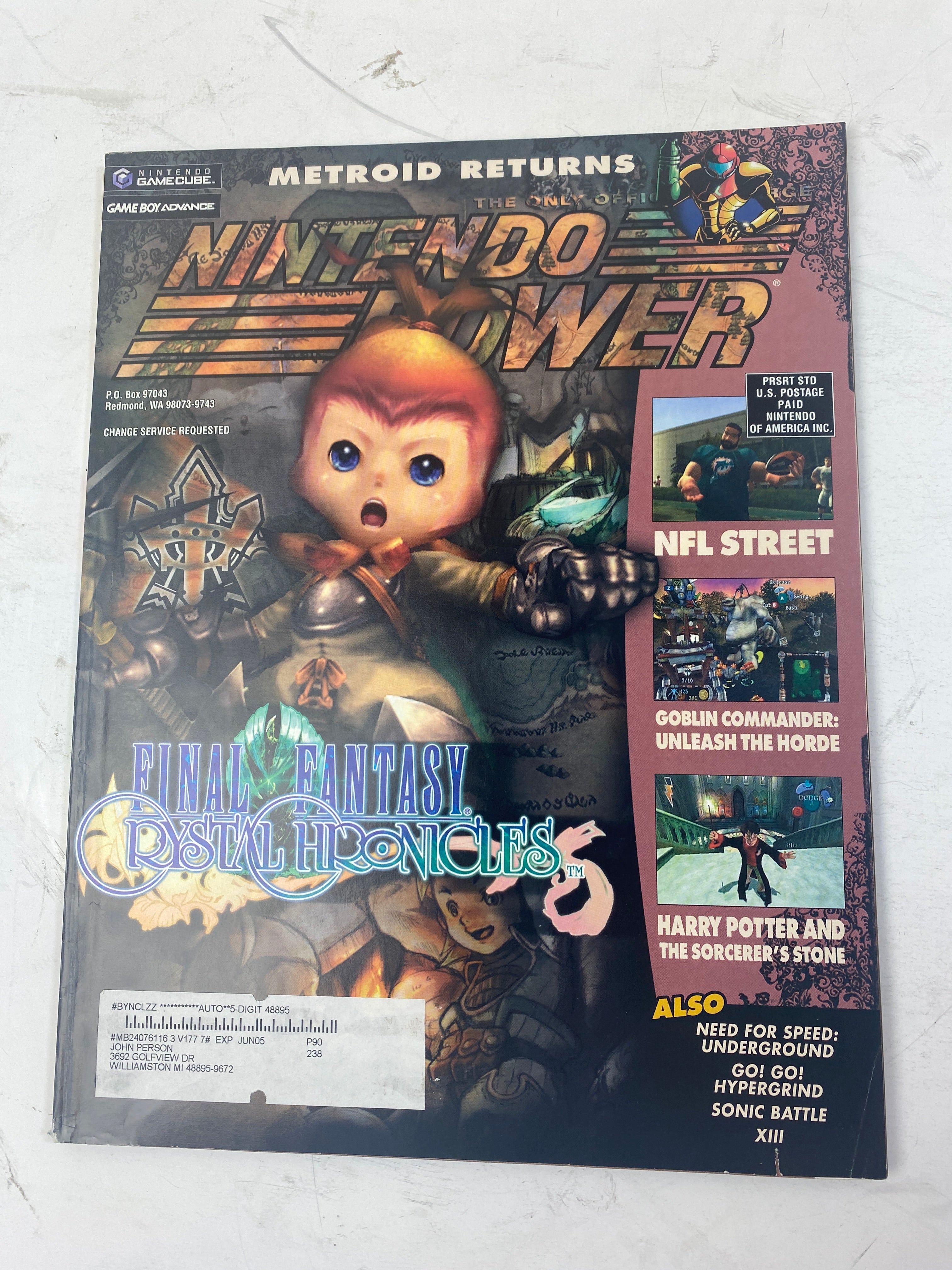 Nintendo Power Magazine Vol 177 March 2004 w/ poster
