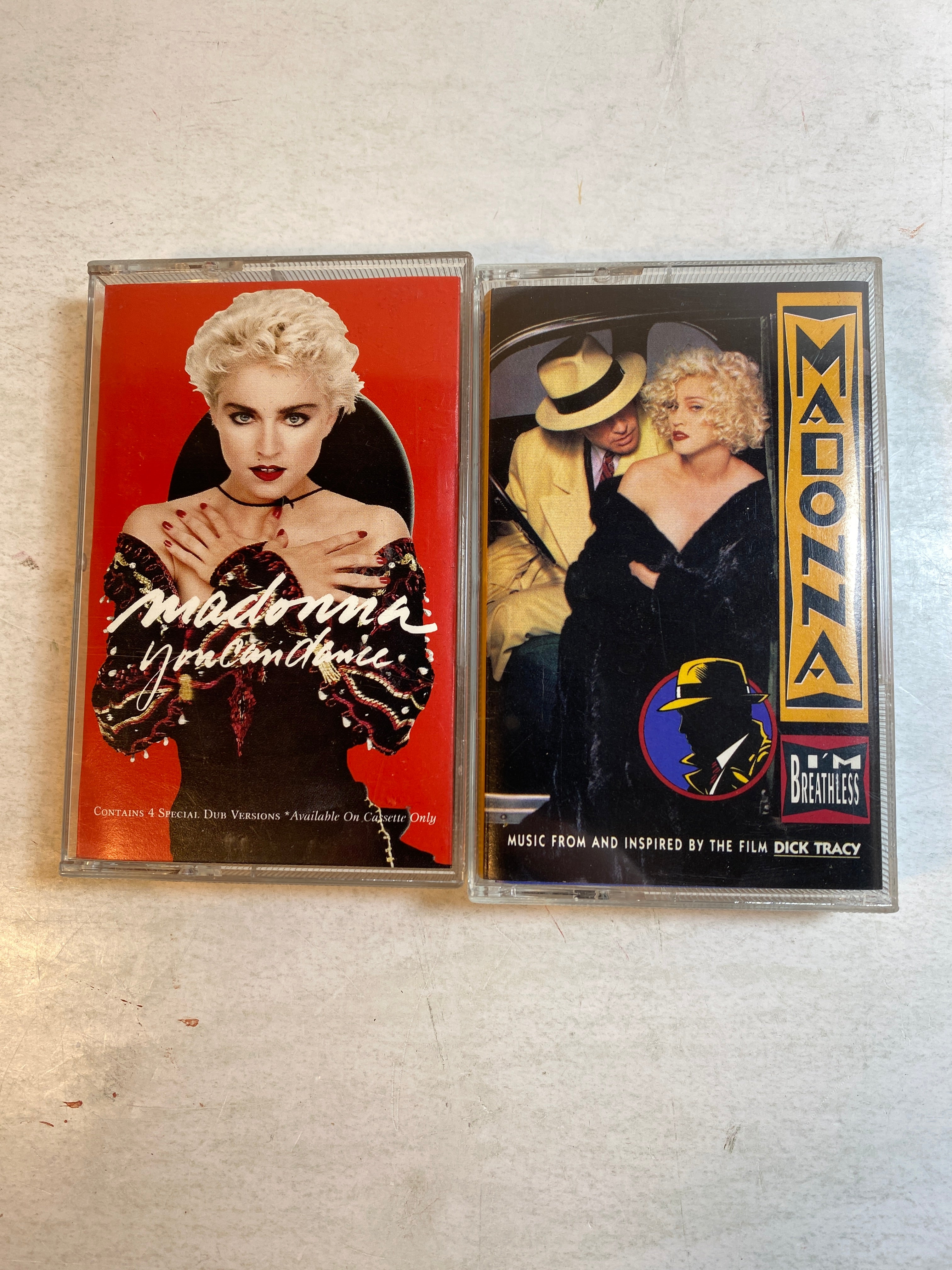 Lot of 2 Madonna Cassette Tapes You Can Dance I'm Breathless