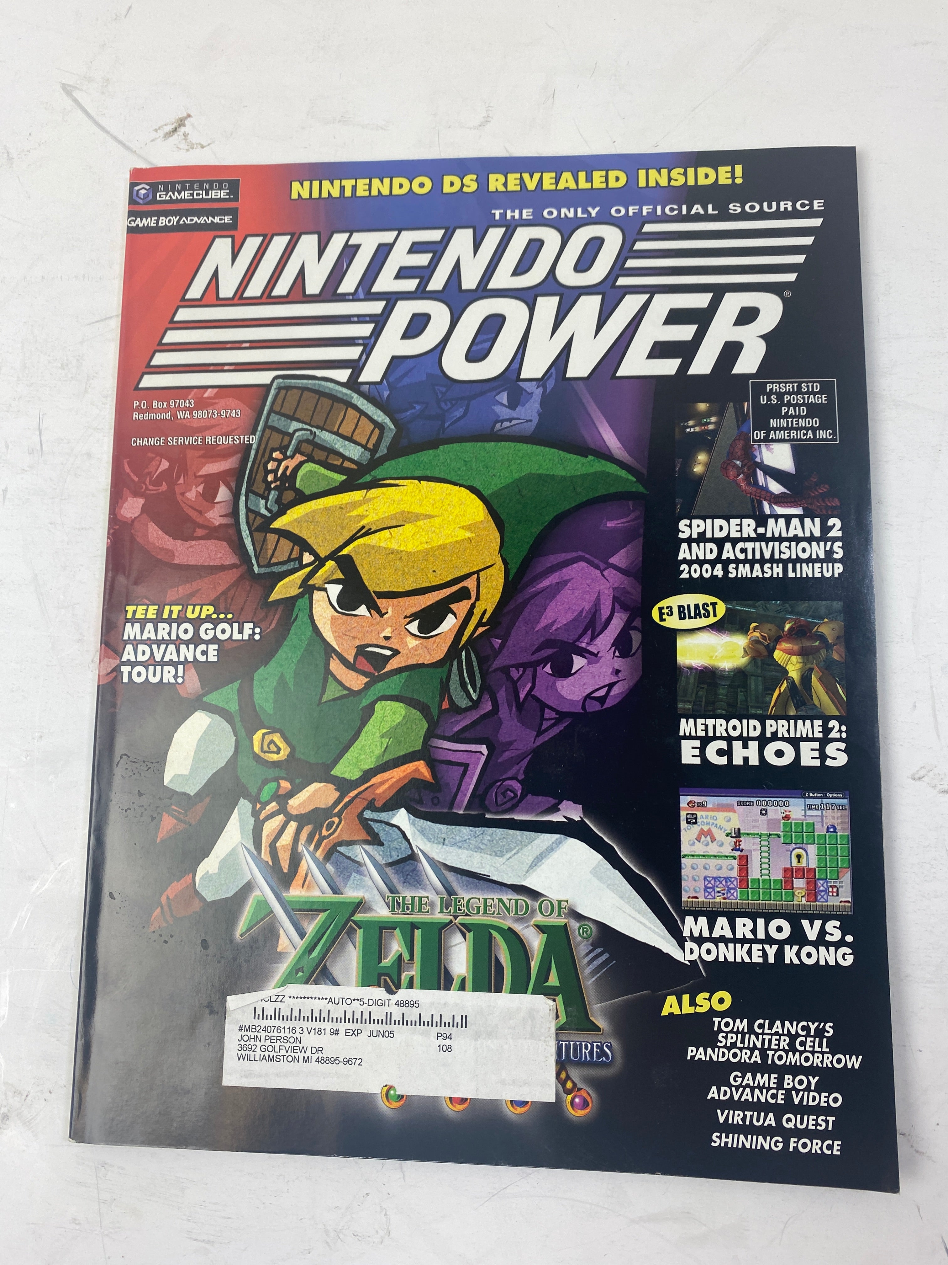 Nintendo Power Magazine Vol 181 July 2004 w/ poster