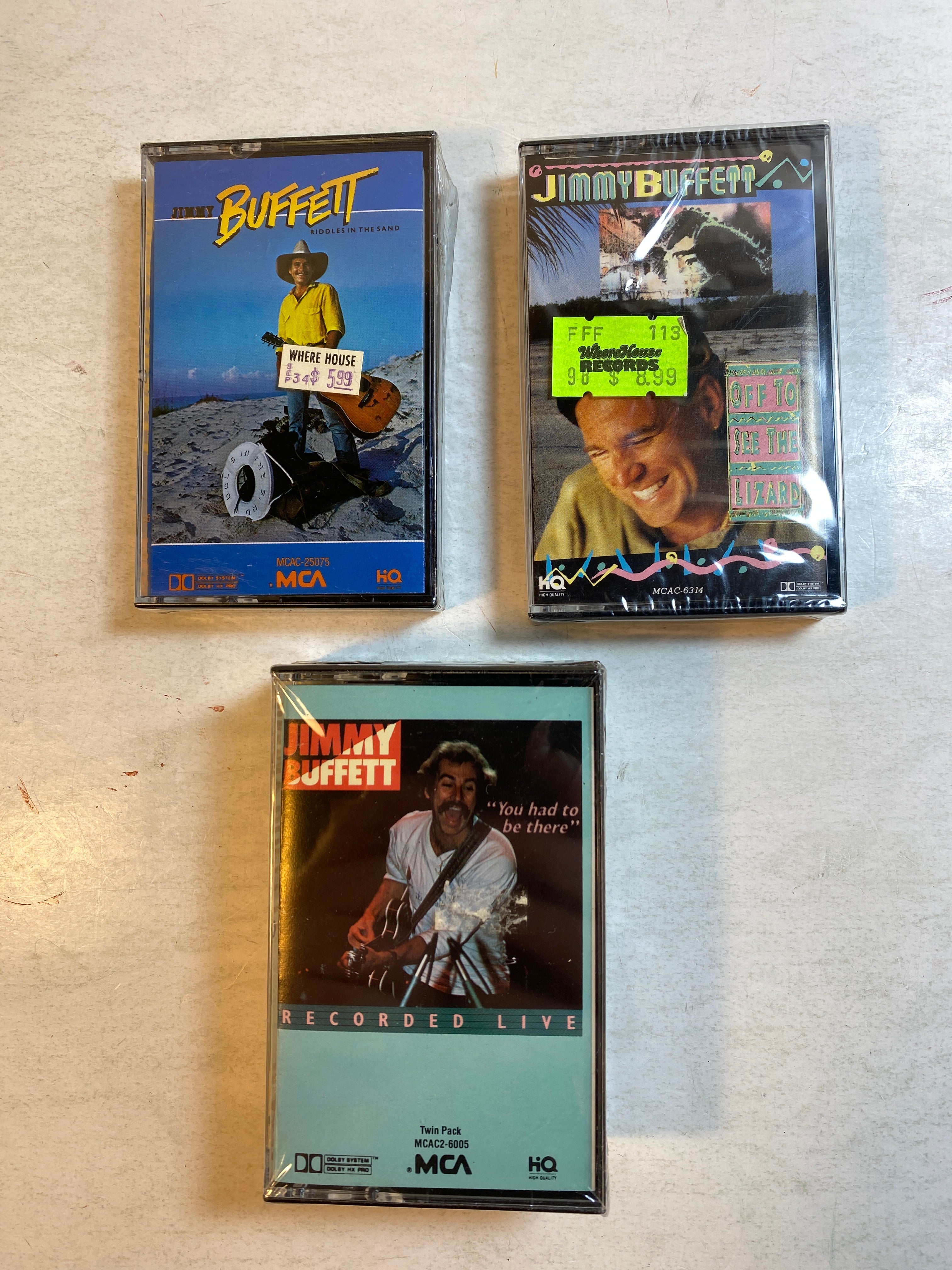 Lot of 3 Jimmy Buffett Cassette Tapes *Sealed*