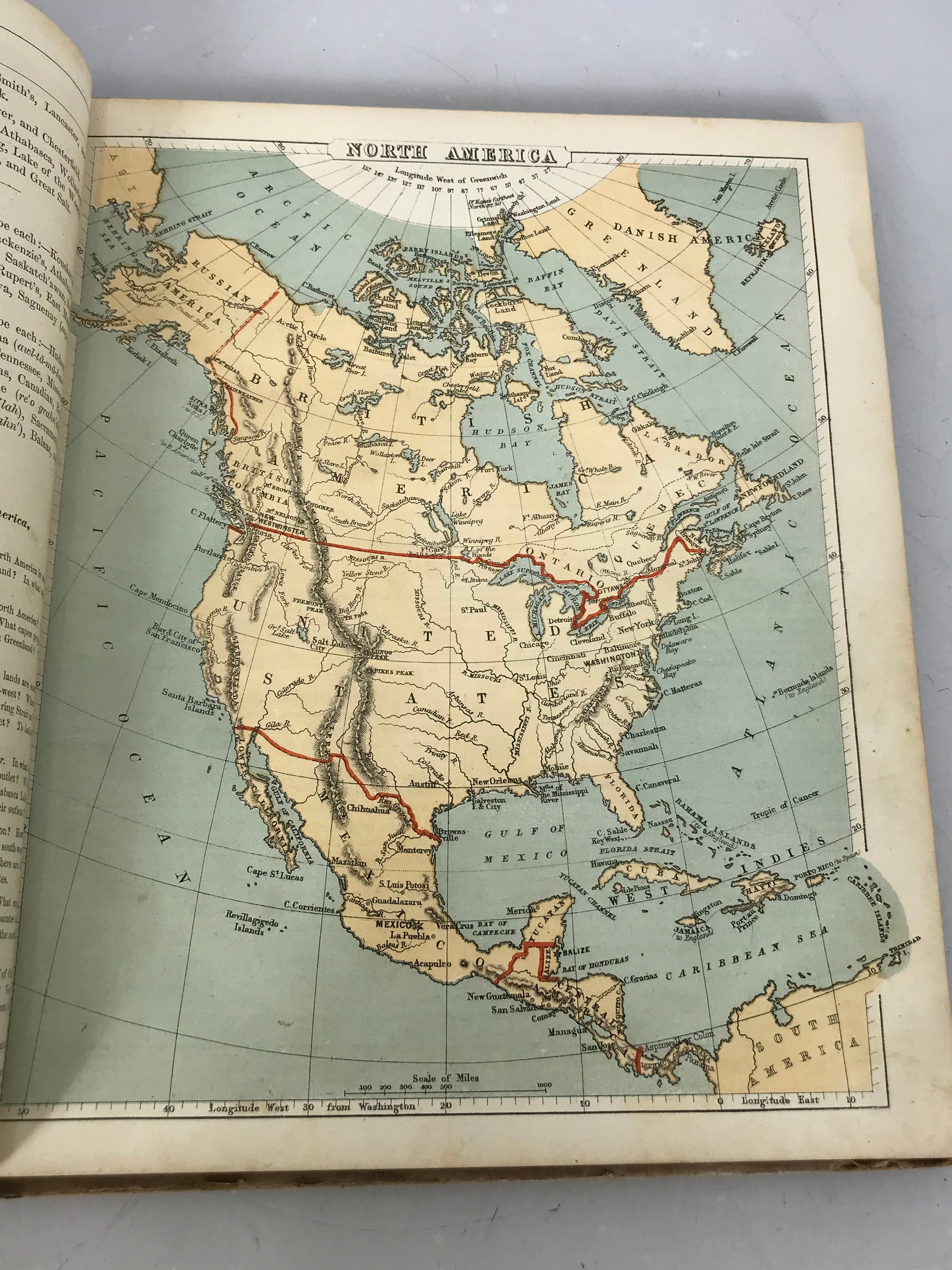 Cornell's Intermediate Geography by S.S. Cornell 1869 HC