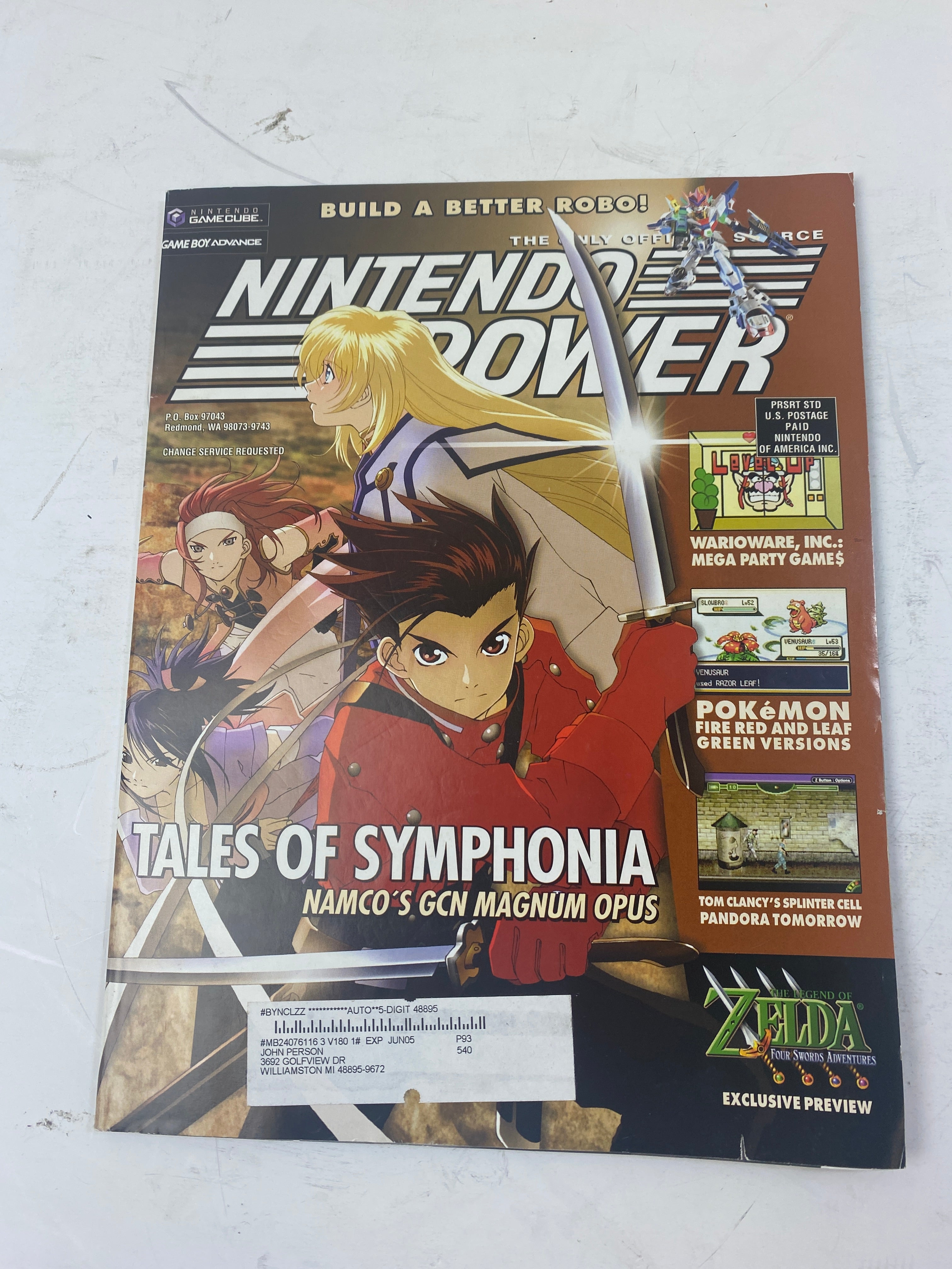 Nintendo Power Magazine Vol 180 June 2004 w/ poster