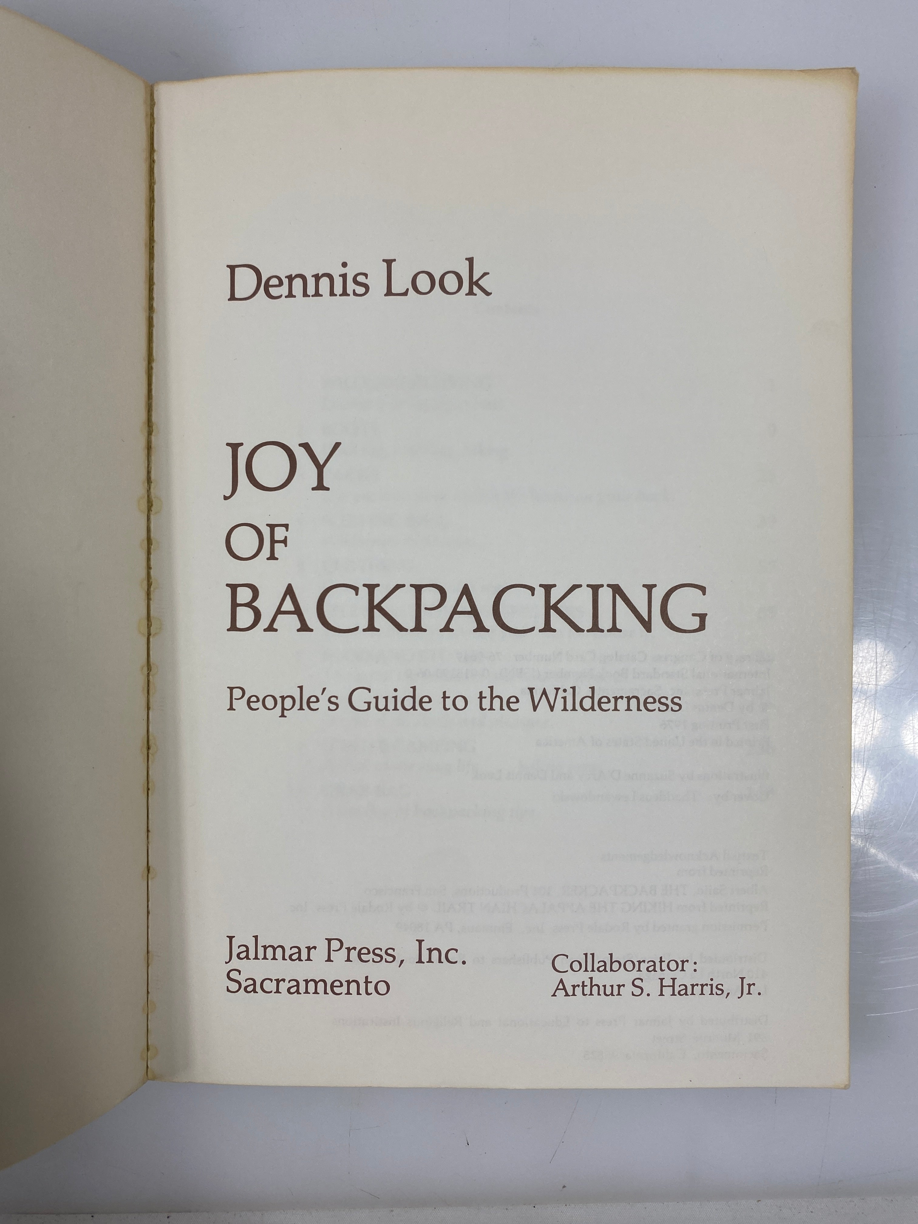 Joy of Backpack by Dennis Look 1976 SC
