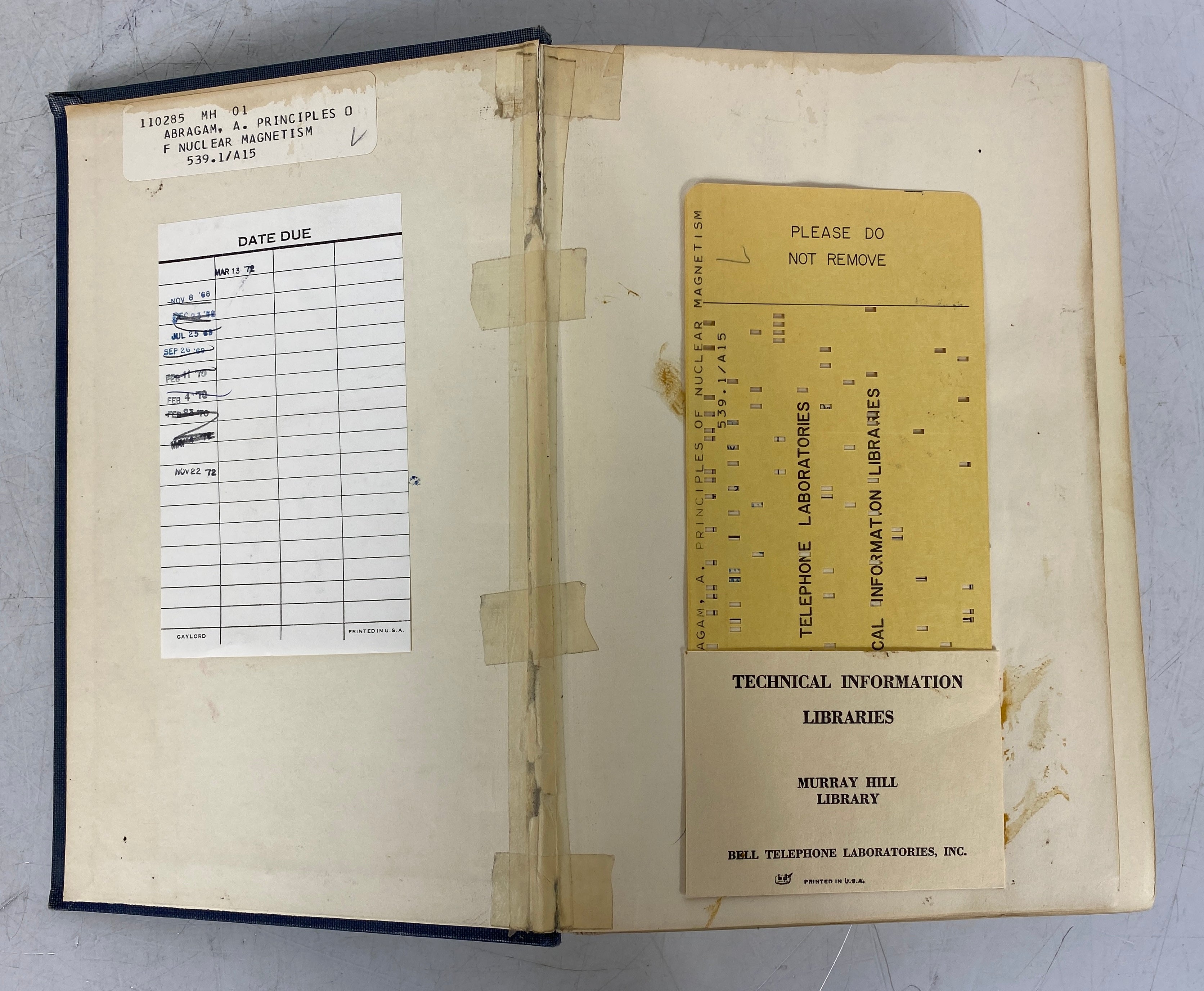 The Principles of Nuclear Magnetism by A. Abragam 1961 HC Ex-Library