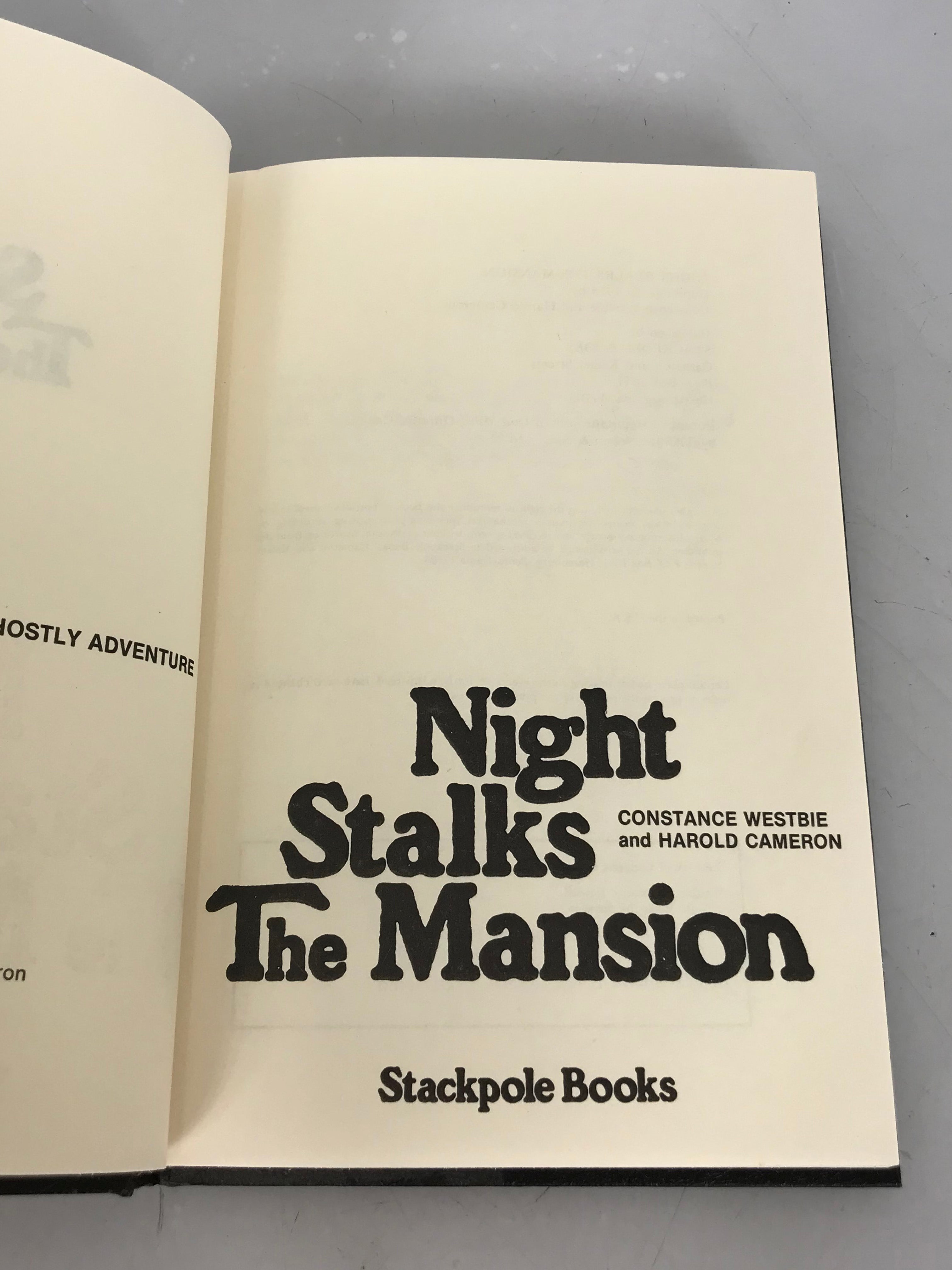 Night Stalks the Mansion by Westbie and Cameron 1978 HC DJ