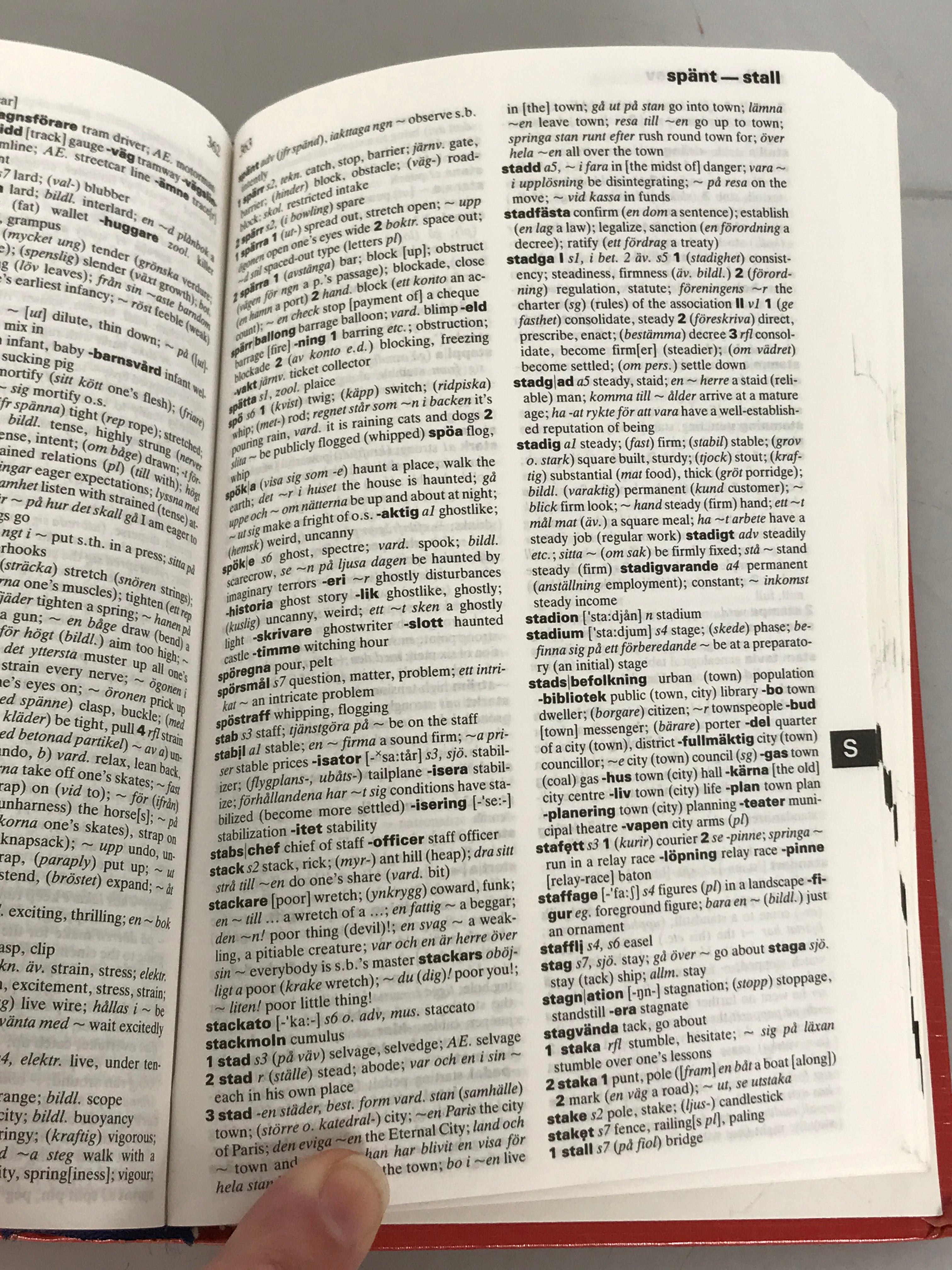 Lot of 2 Swedish Dictionaries: A Swedish-English Dictionary (1995) and The Music Dictionary (1975) HC