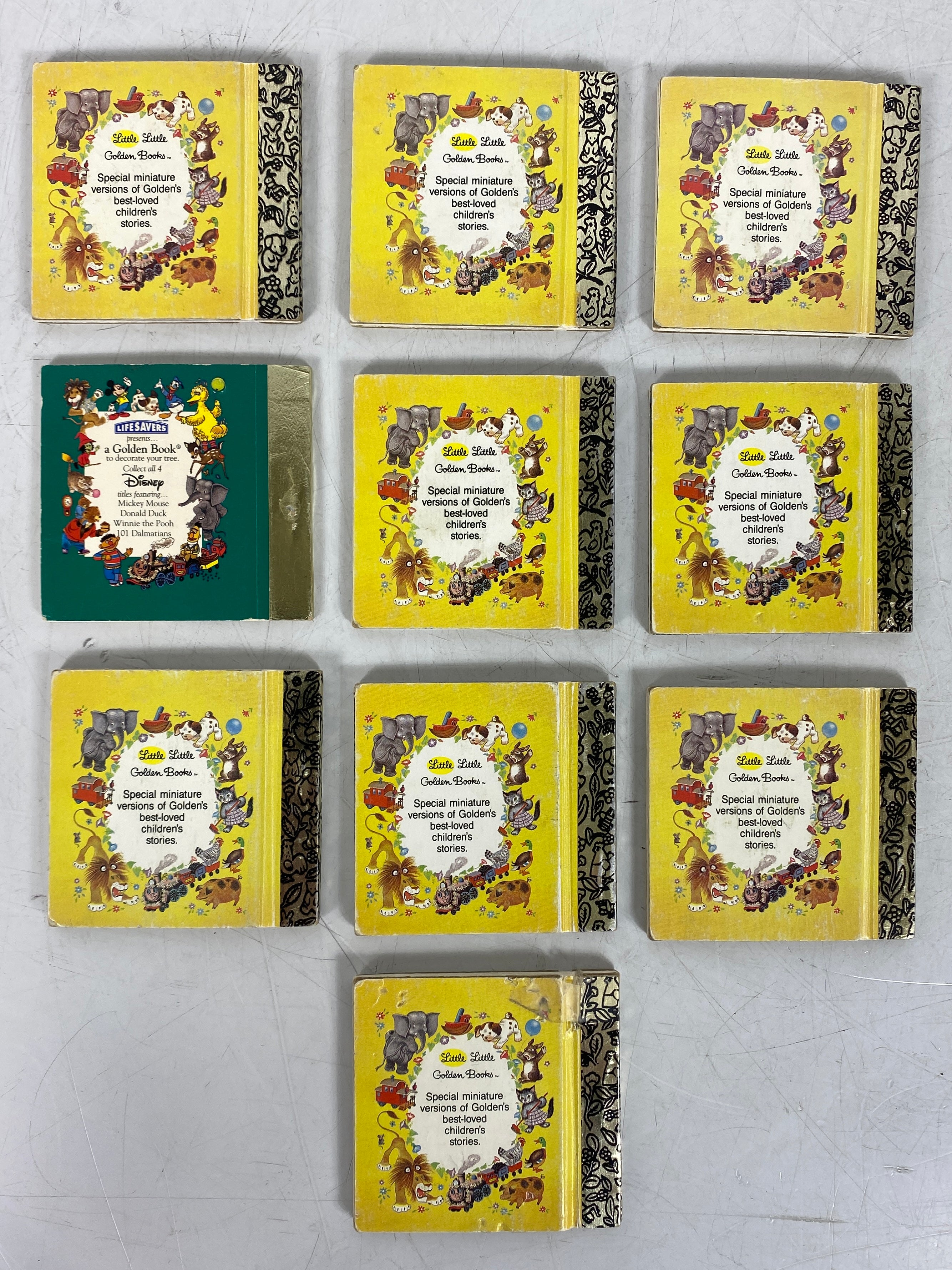 Lot of 10 Gold Book Mini Books