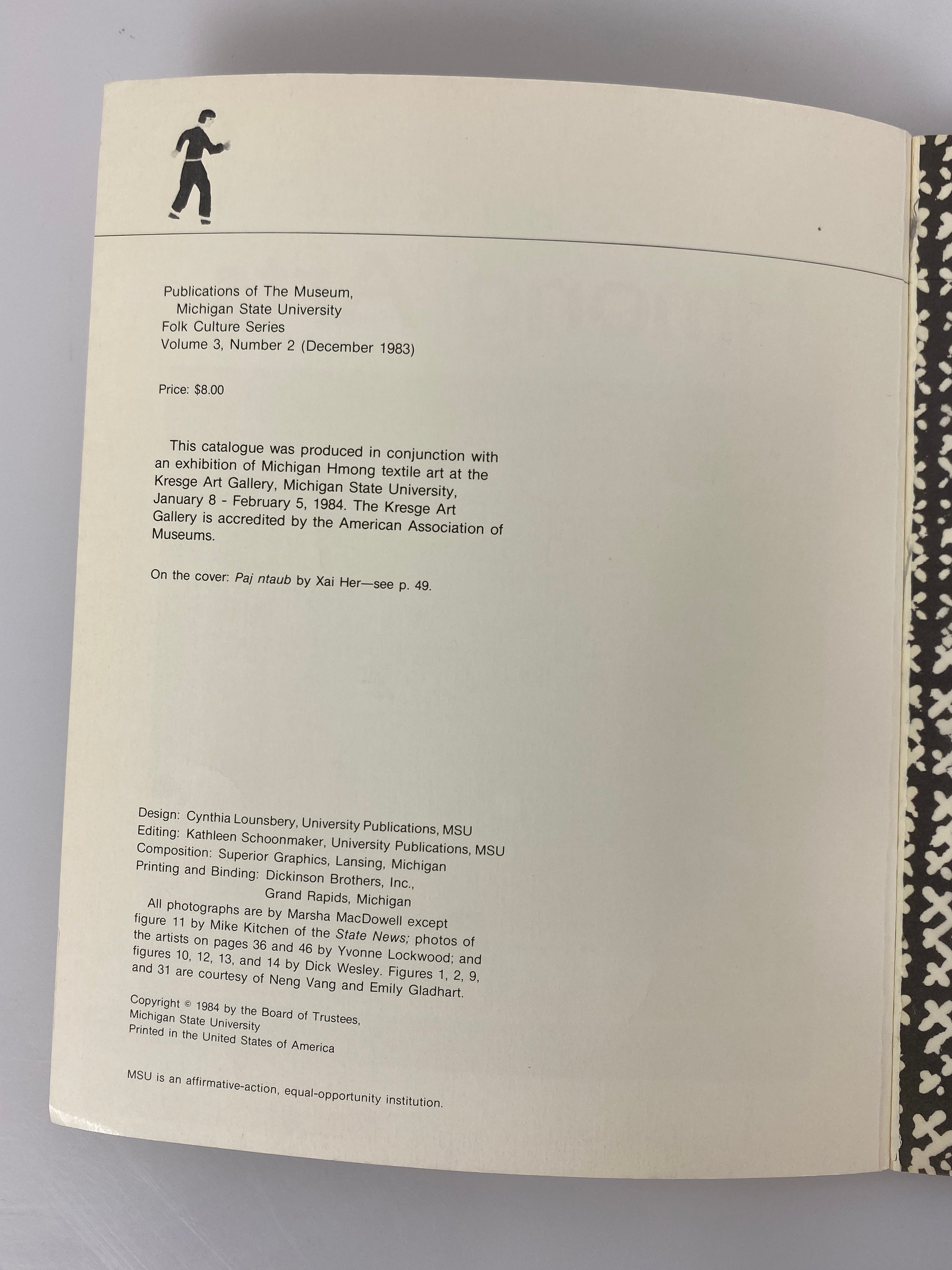 Michigan Hmong Arts: Textiles in Transition 1984 SC