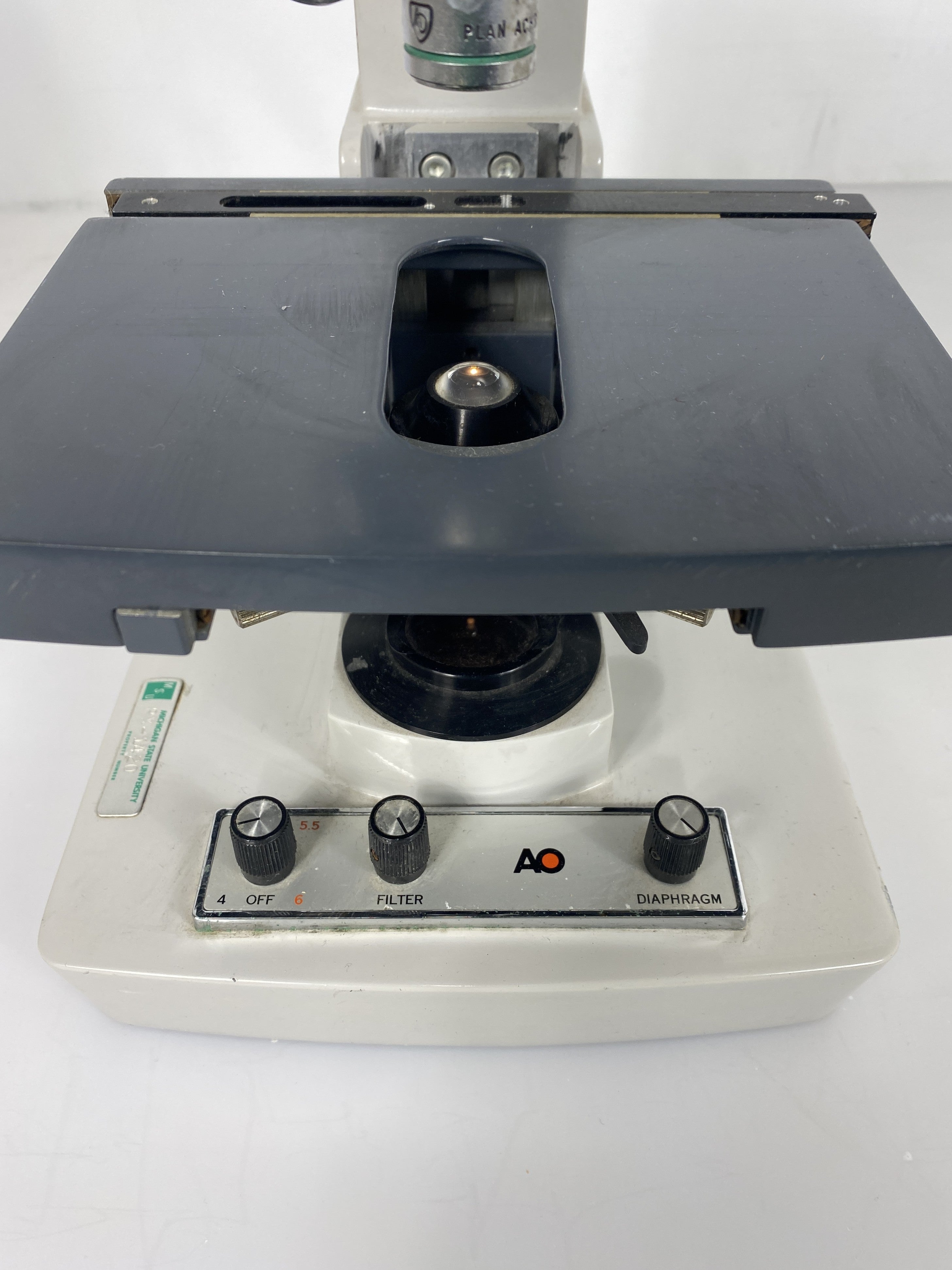 American Optical AO One-Ten Microscope with 2 Objectives