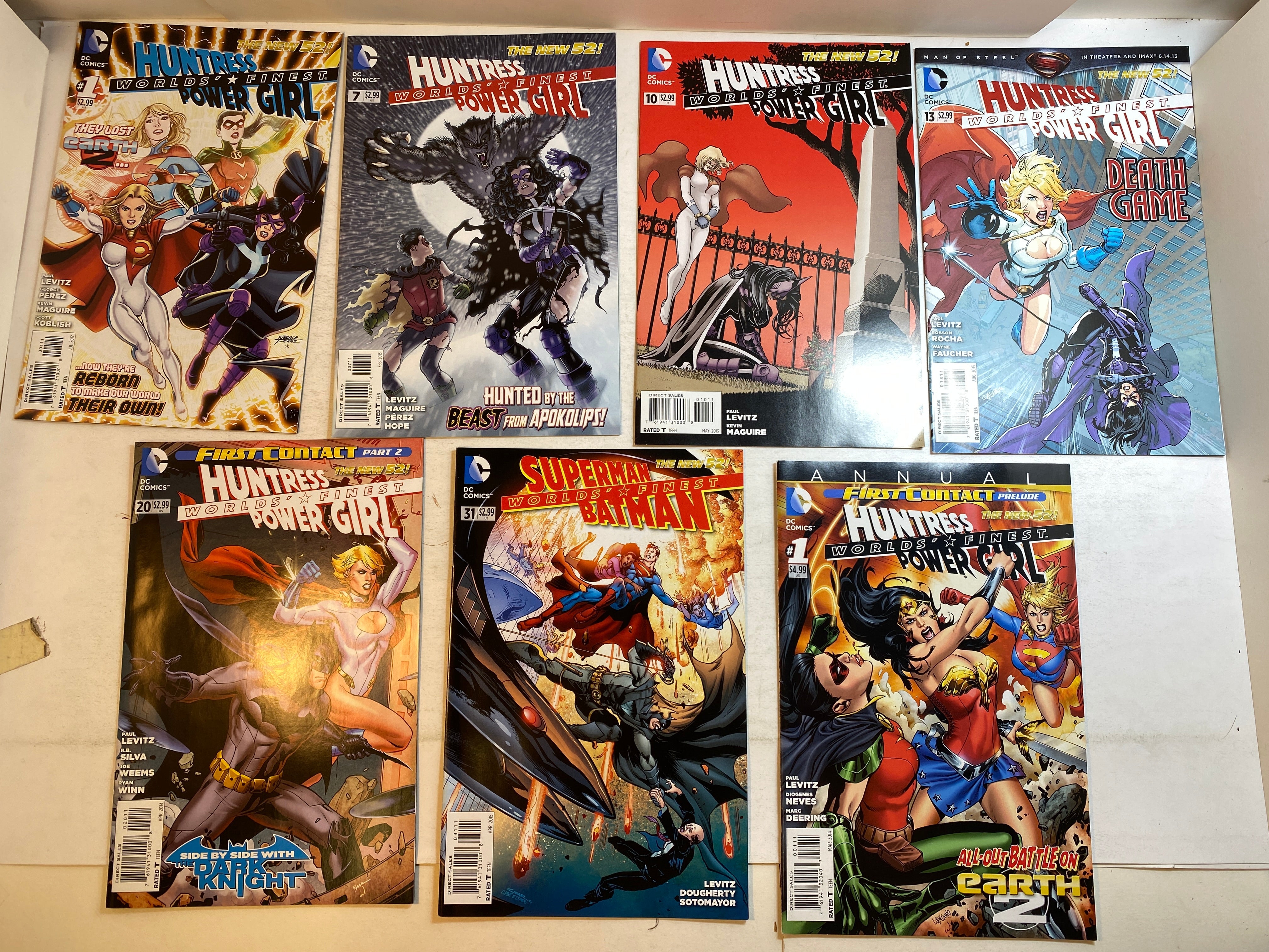 Lot of 7 Huntress Power Girl DC Comics 2012-2014
