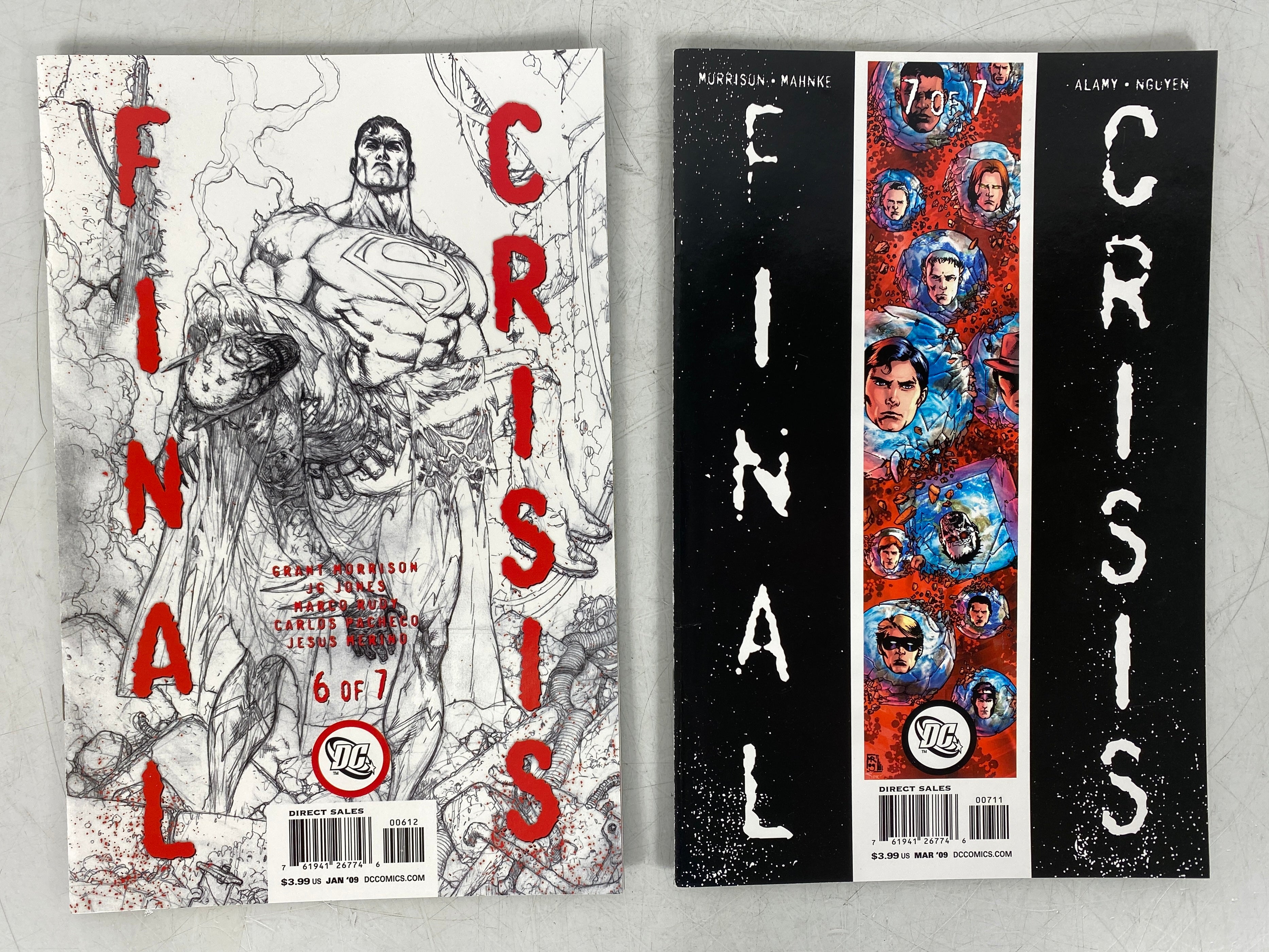 Lot of 8 Final Crisis #1-7 Complete with Variant #6 (2008)