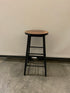 Wooden Stool with Metal Legs