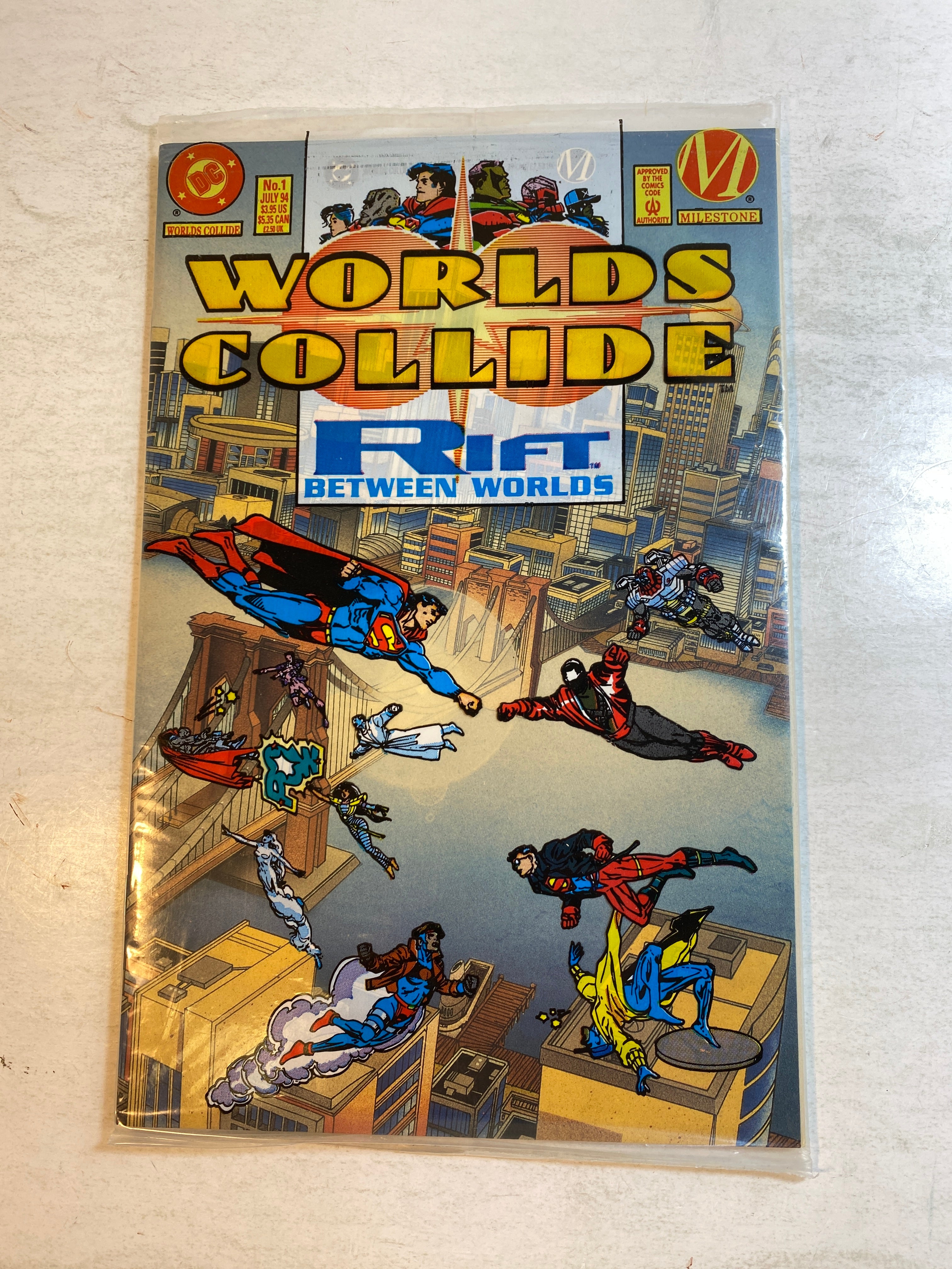 DC Comic Worlds Collide Rift Between Worlds No. 1 1994 *Sealed*