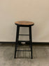 Wooden Stool with Metal Legs