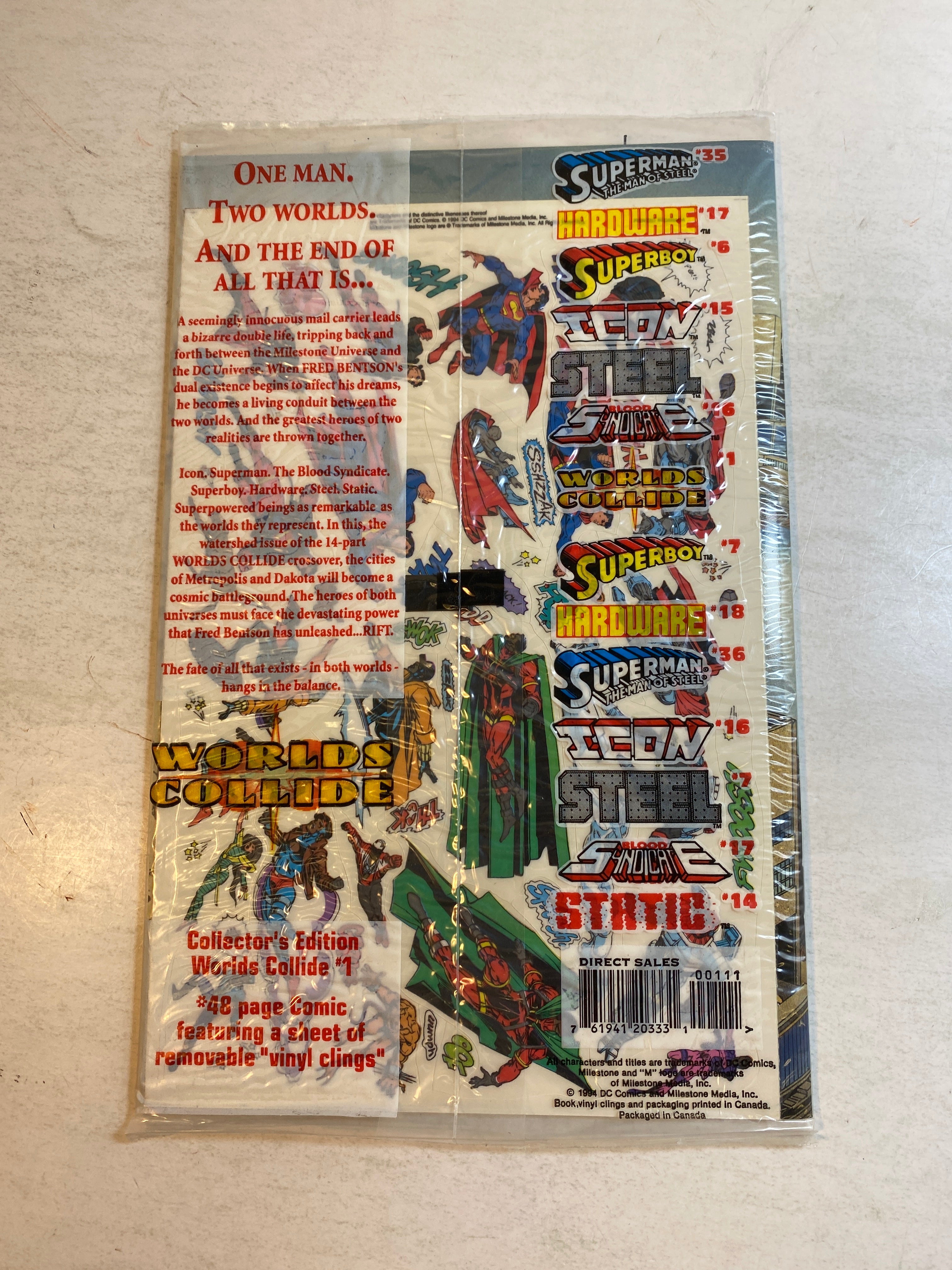 DC Comic Worlds Collide Rift Between Worlds No. 1 1994 *Sealed*