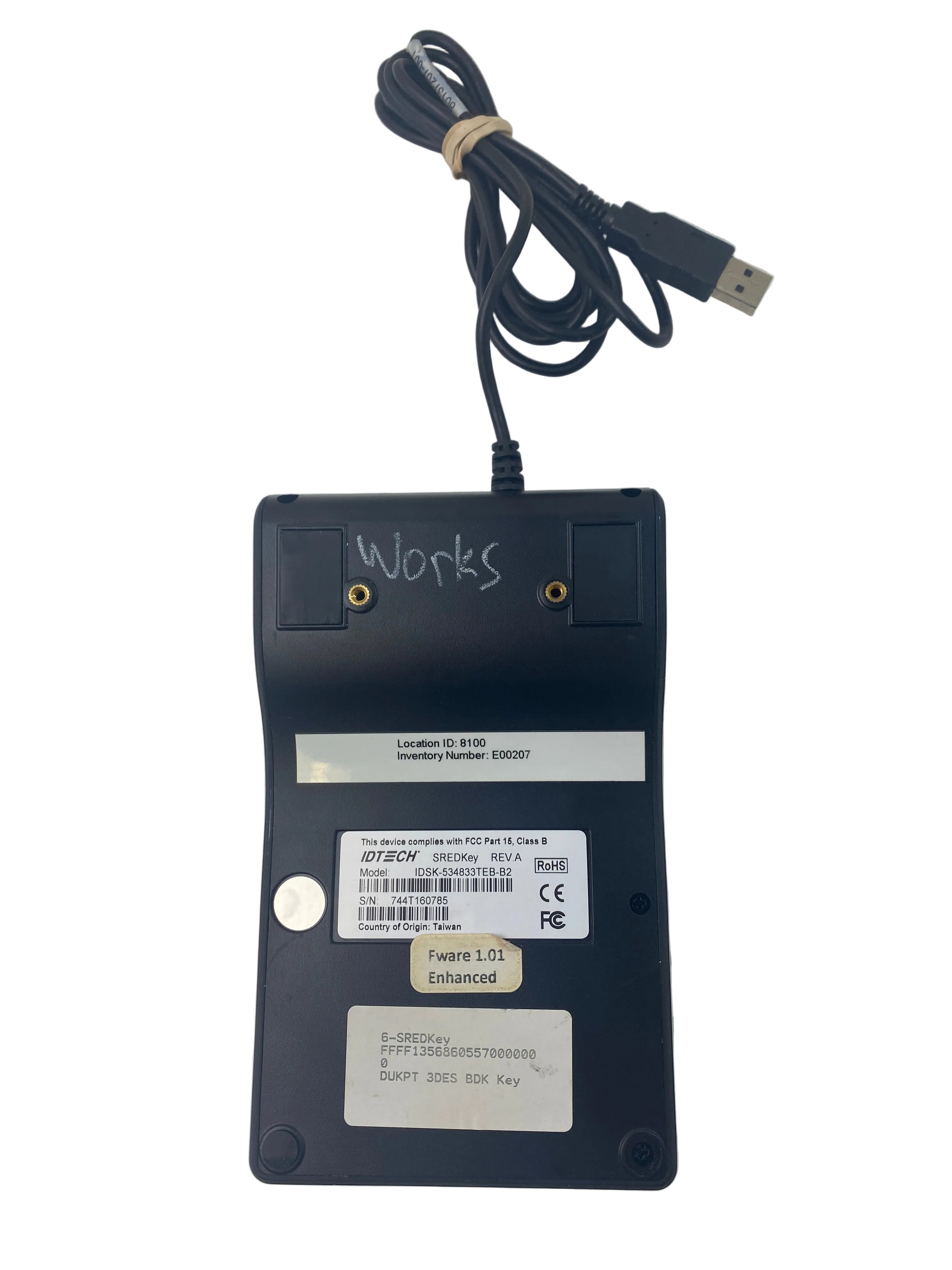 ID Tech USB Card Reader IDSK-534833TEB-B2 Bluefin