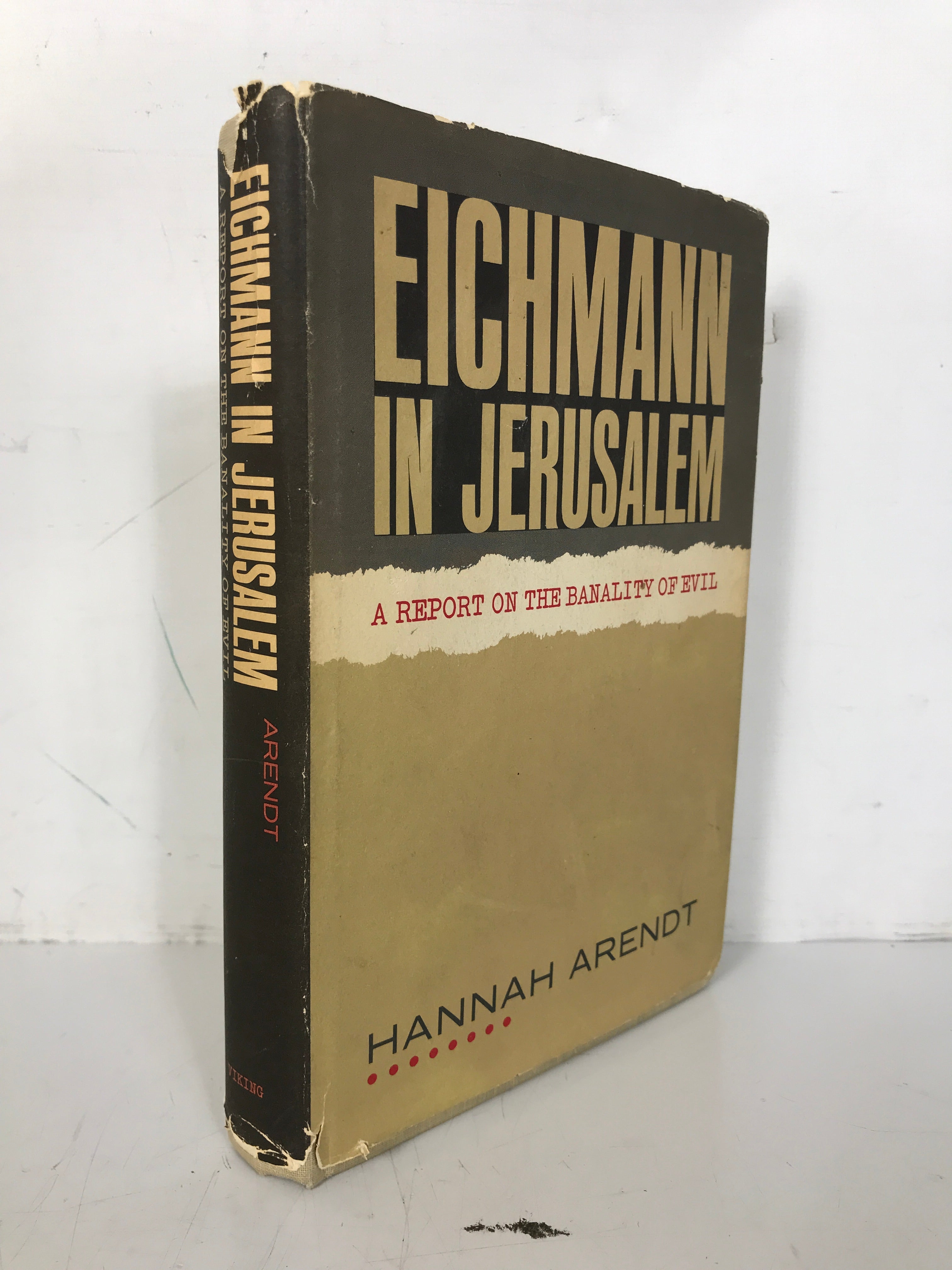 Eichmann in Jerusalem the Banality of Evil Arendt 1963 1st Ed HC DJ