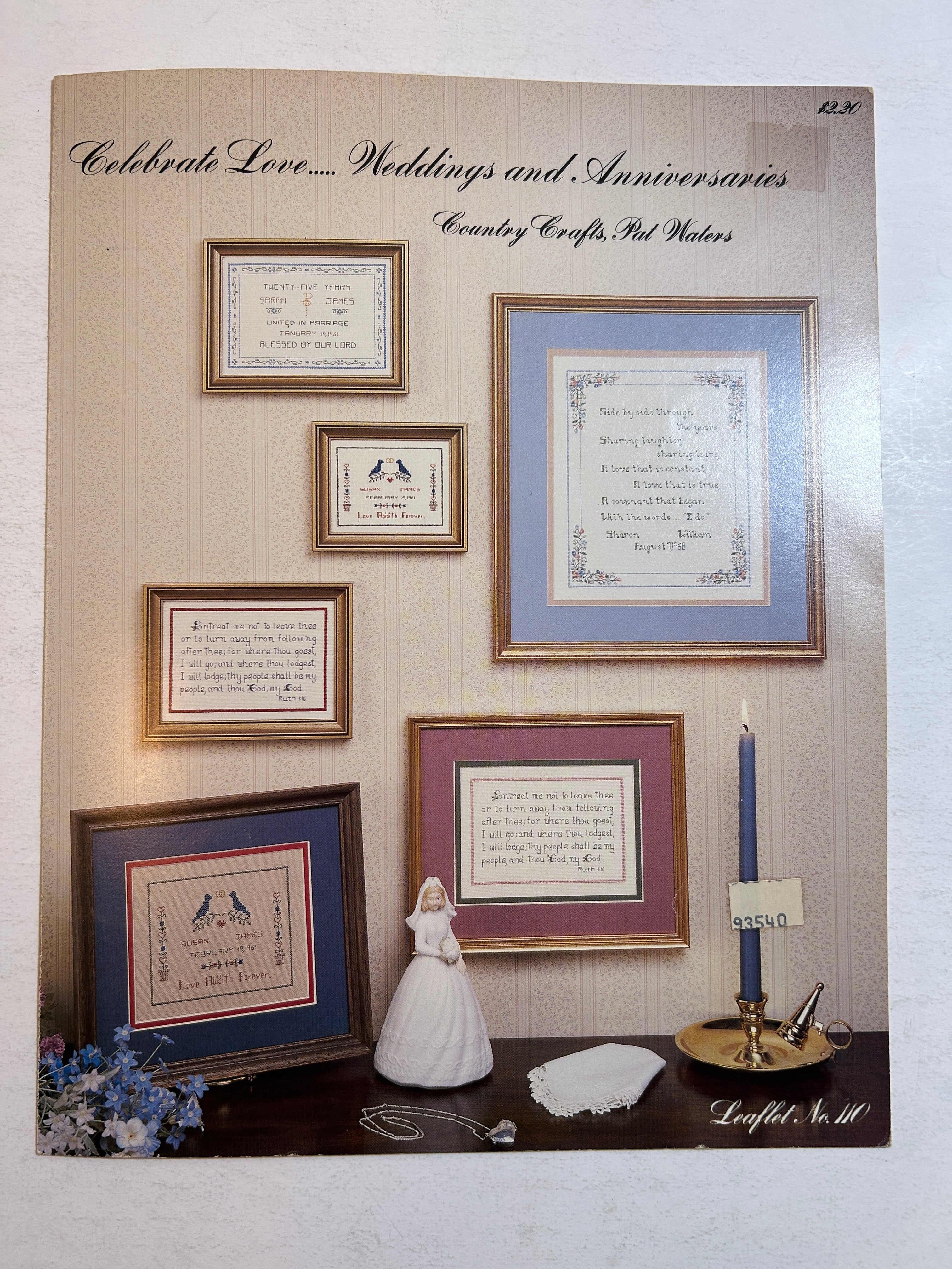 Stitchery Leaflet Country Craft Vtg 1987 CELEBRATE LOVE Pat Waters