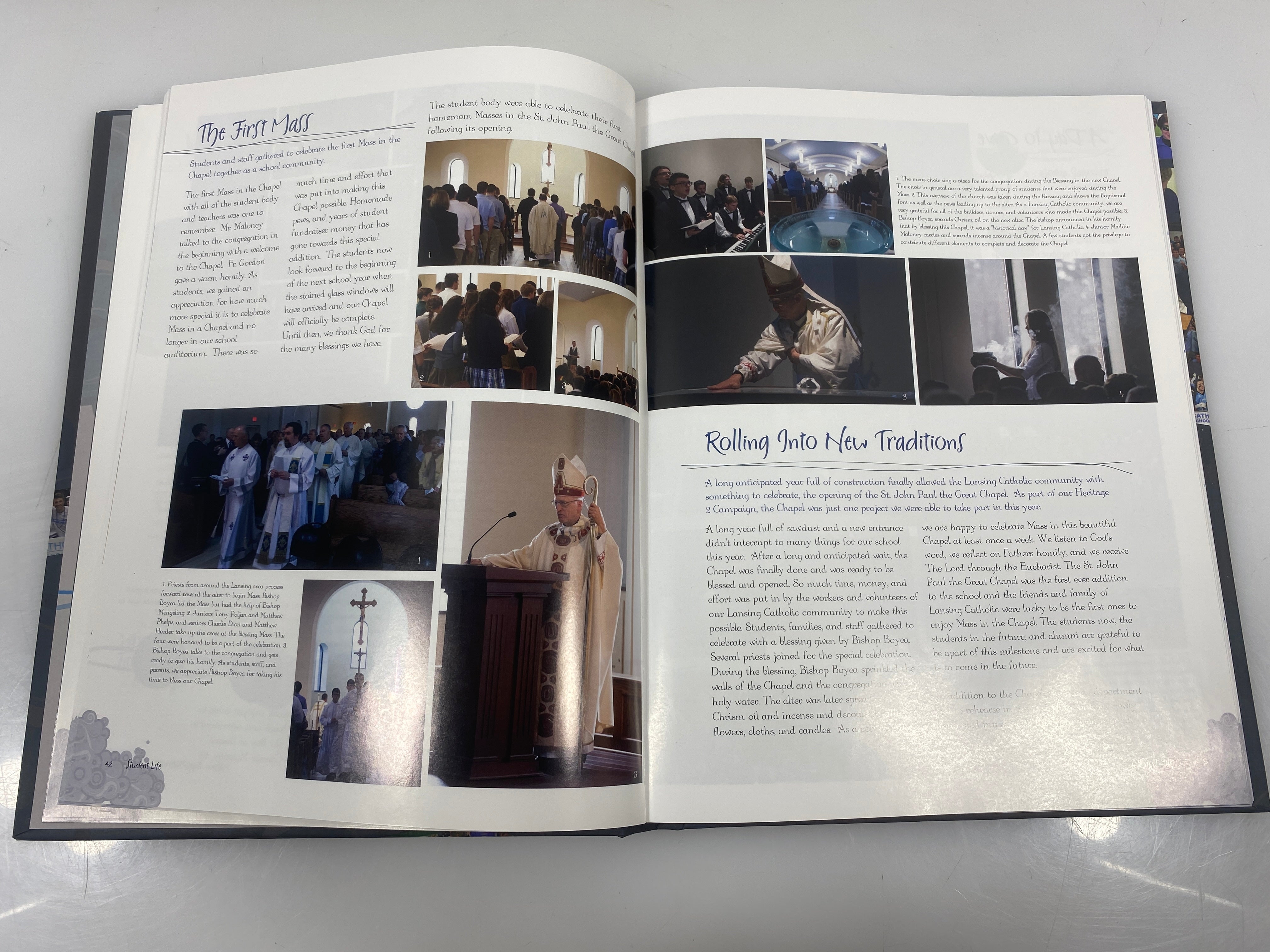 2015 Lansing Catholic High School "Reflections" Yearbook HC