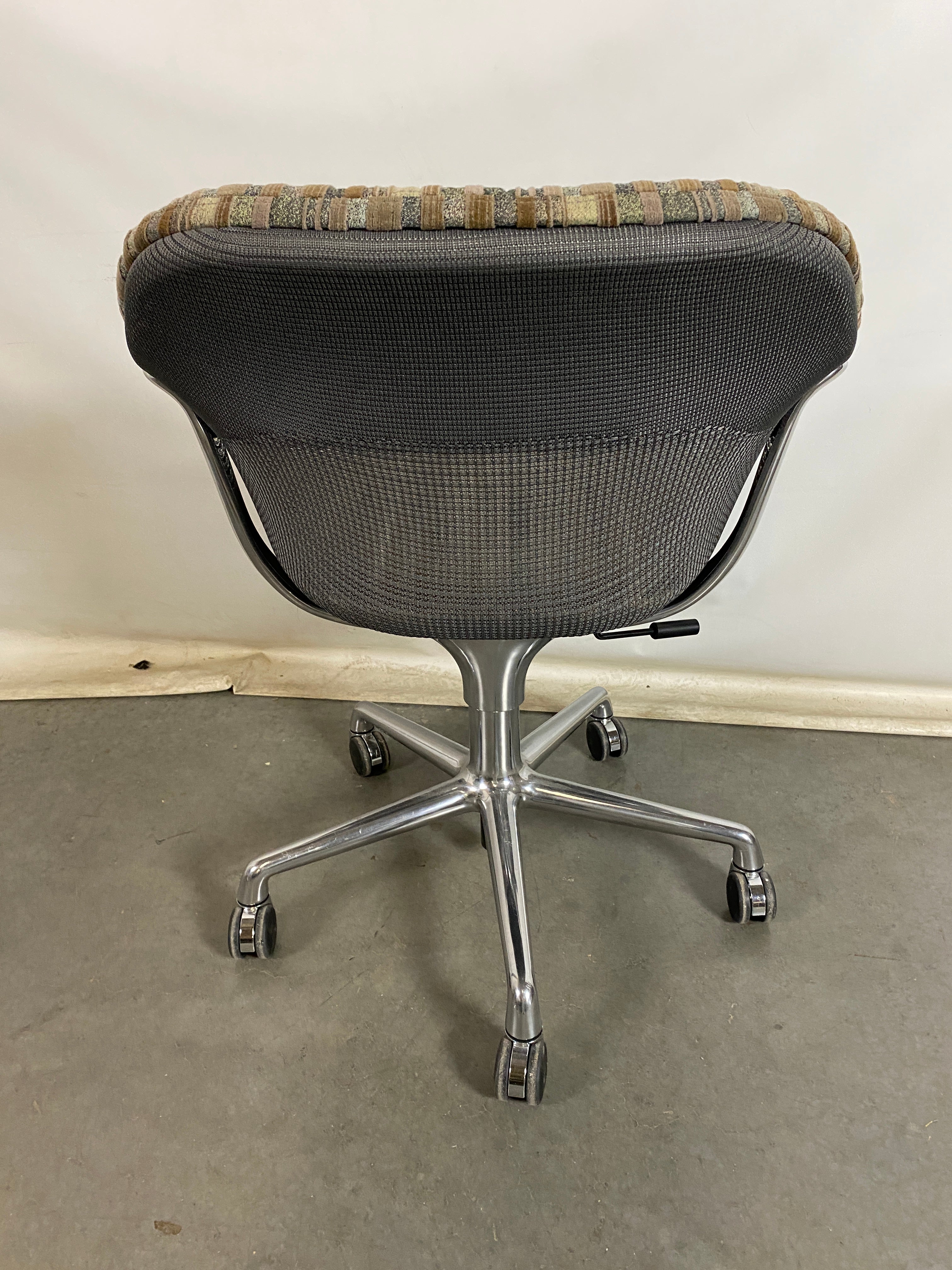 Coalesse Grey Color Striped Rolling Chair