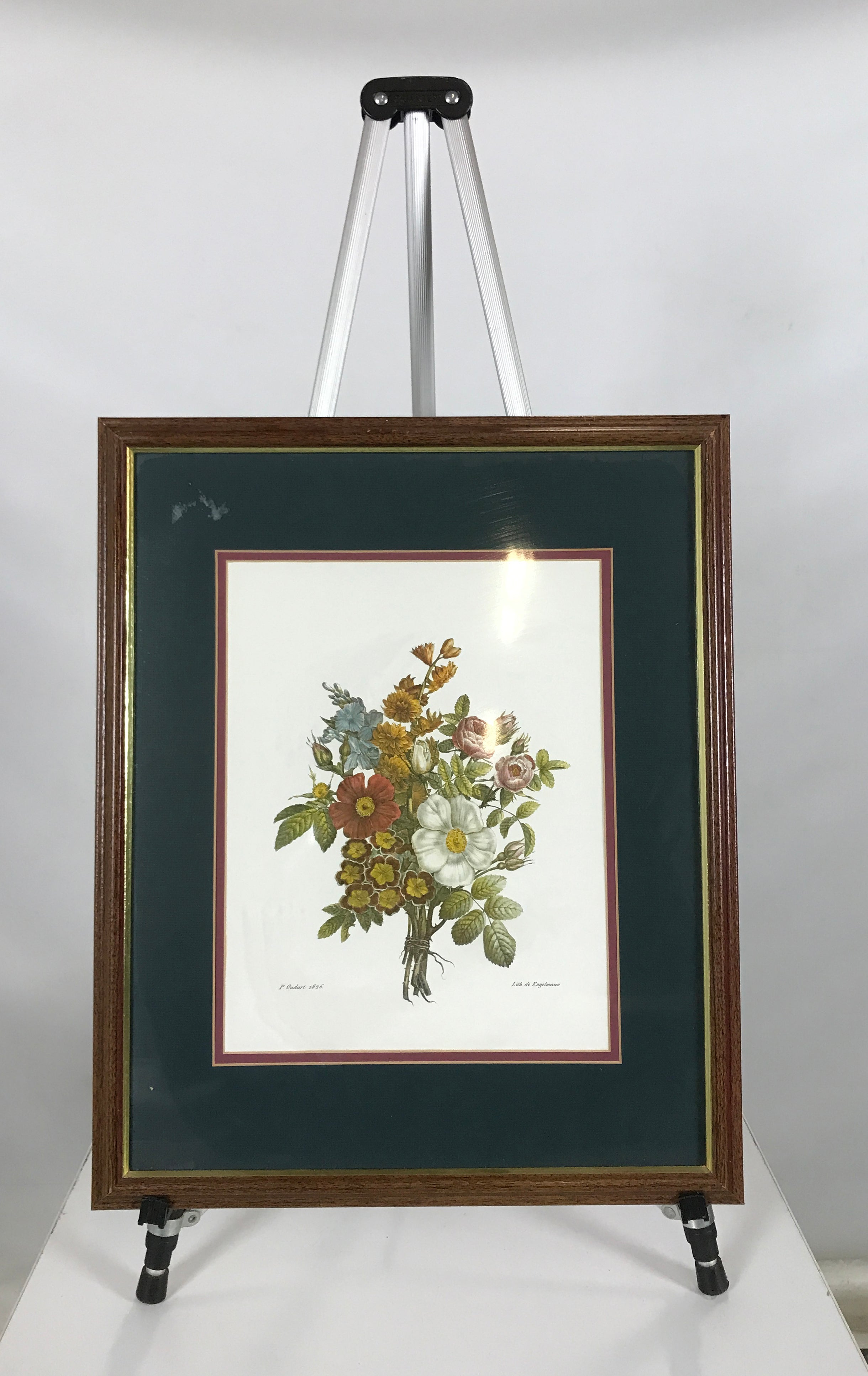 "P. Oudart 1829 by Lith de Engelmann" Framed Wooden Artwork B