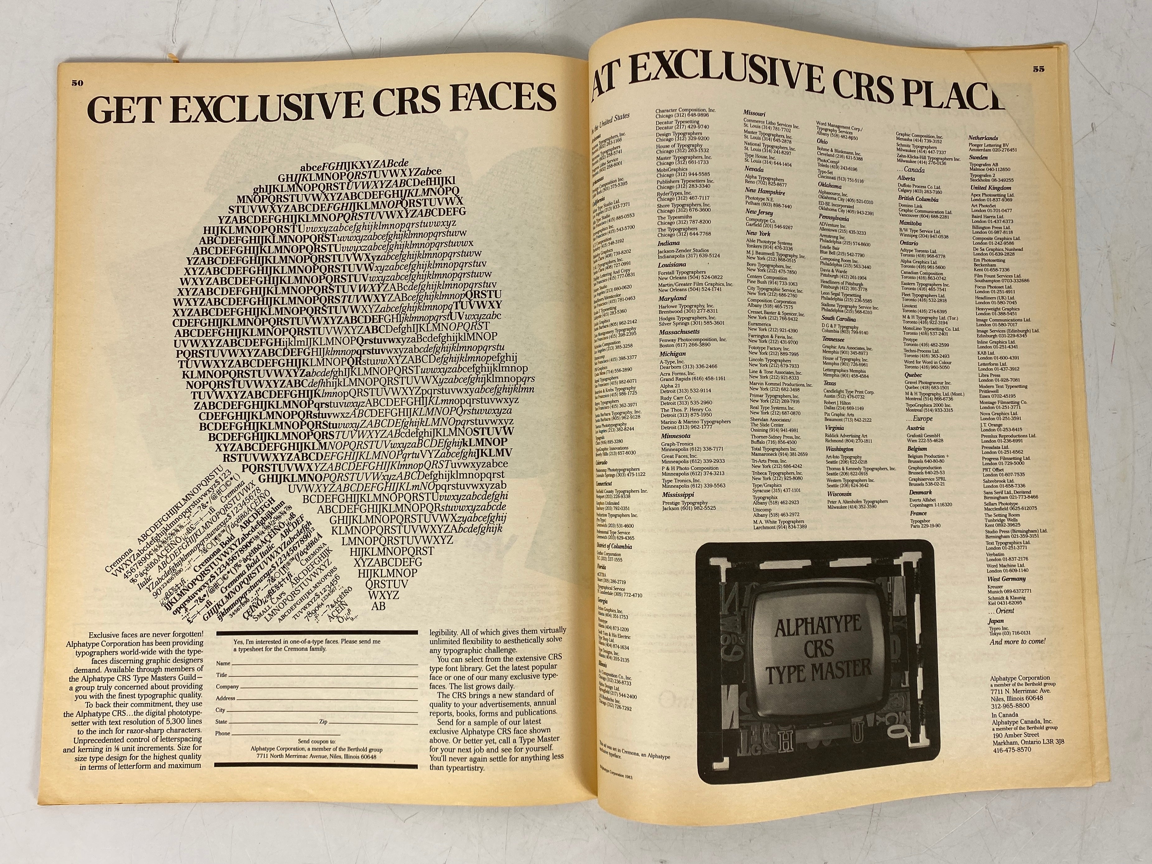 Lot of 4 Upper and Lower Case Magazine (1983) Complete