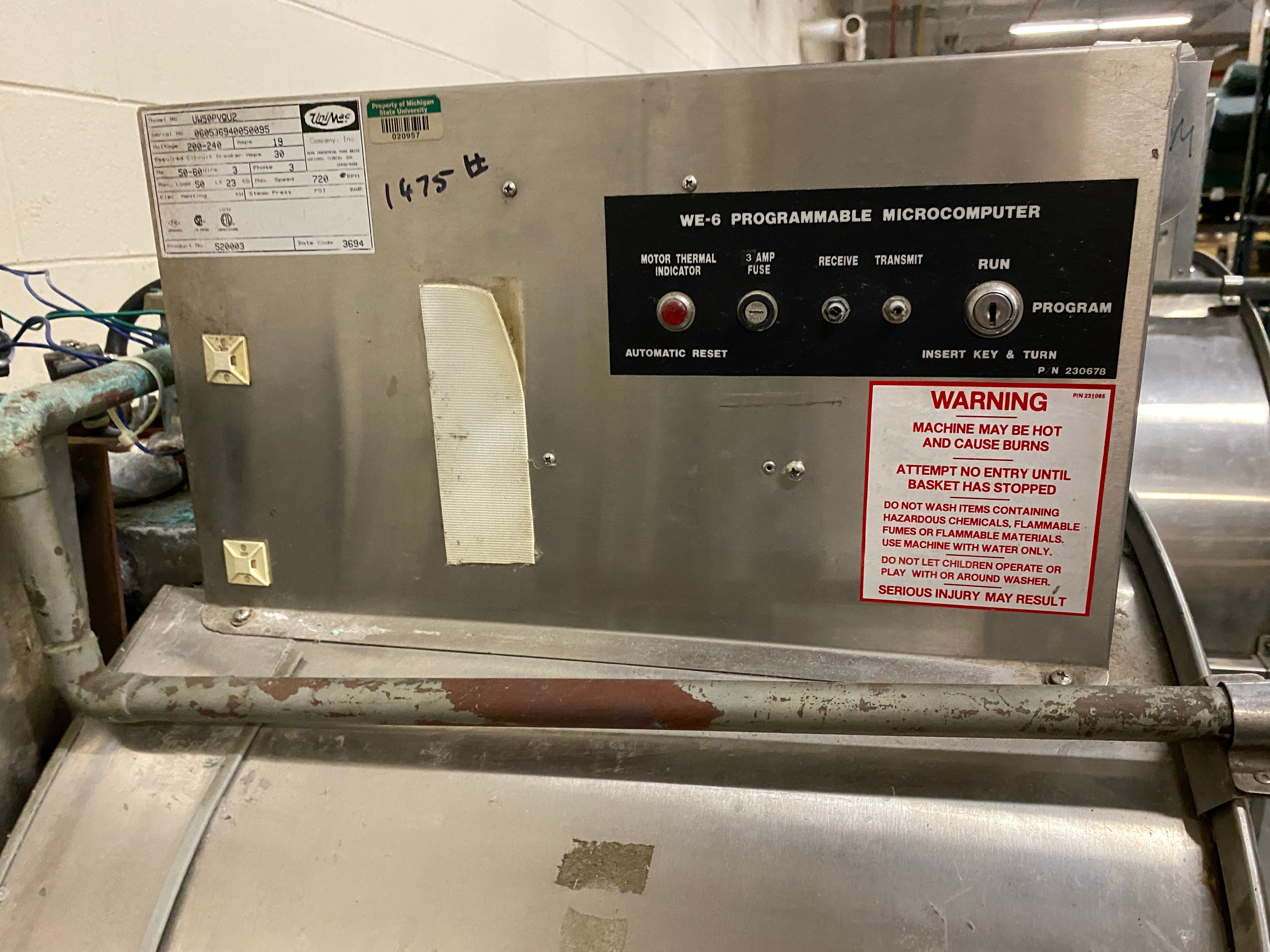 Uni-Mac #UW50PVQUZ Commercial Washer