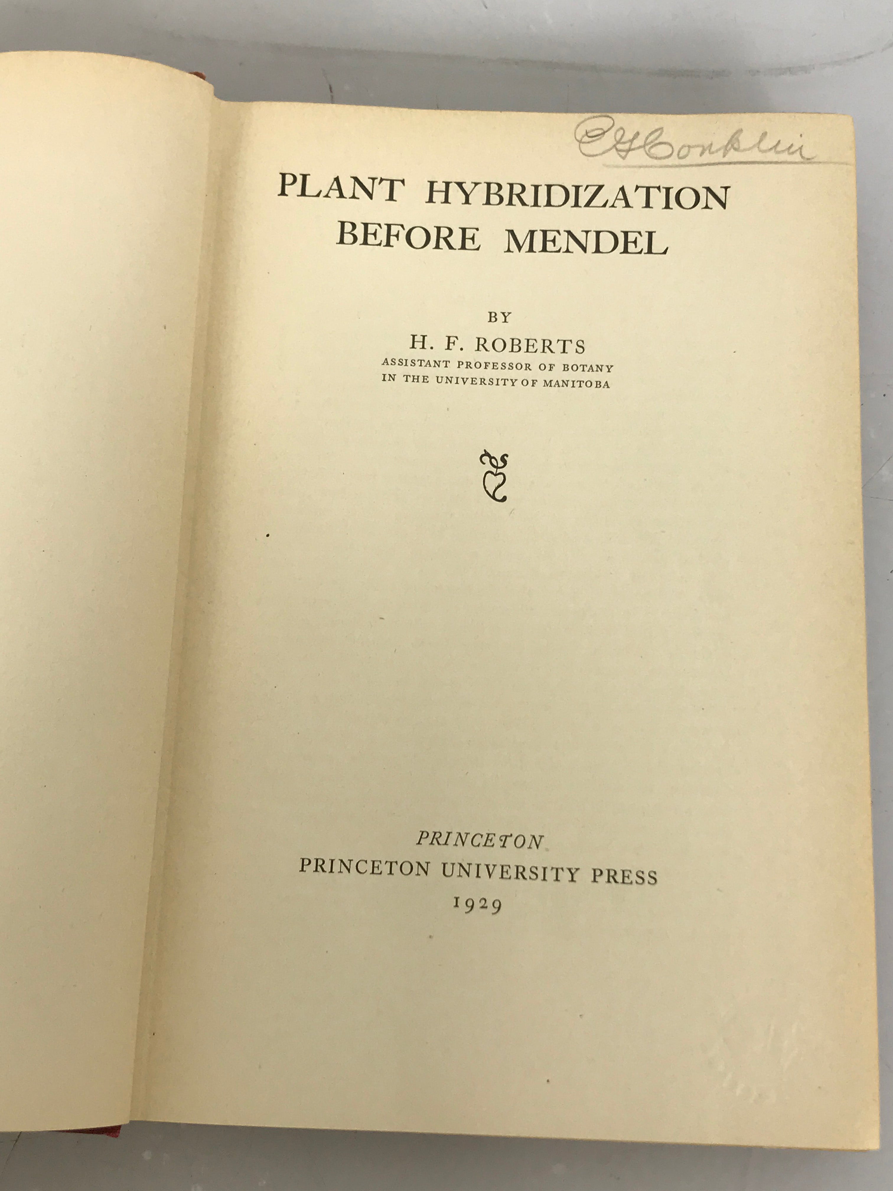 Lot of 3 Mendelism Books: Plant Hybridization Before Mendel (1929), Mendelism (1915), and Origins of Mendelism (1967) HC SC