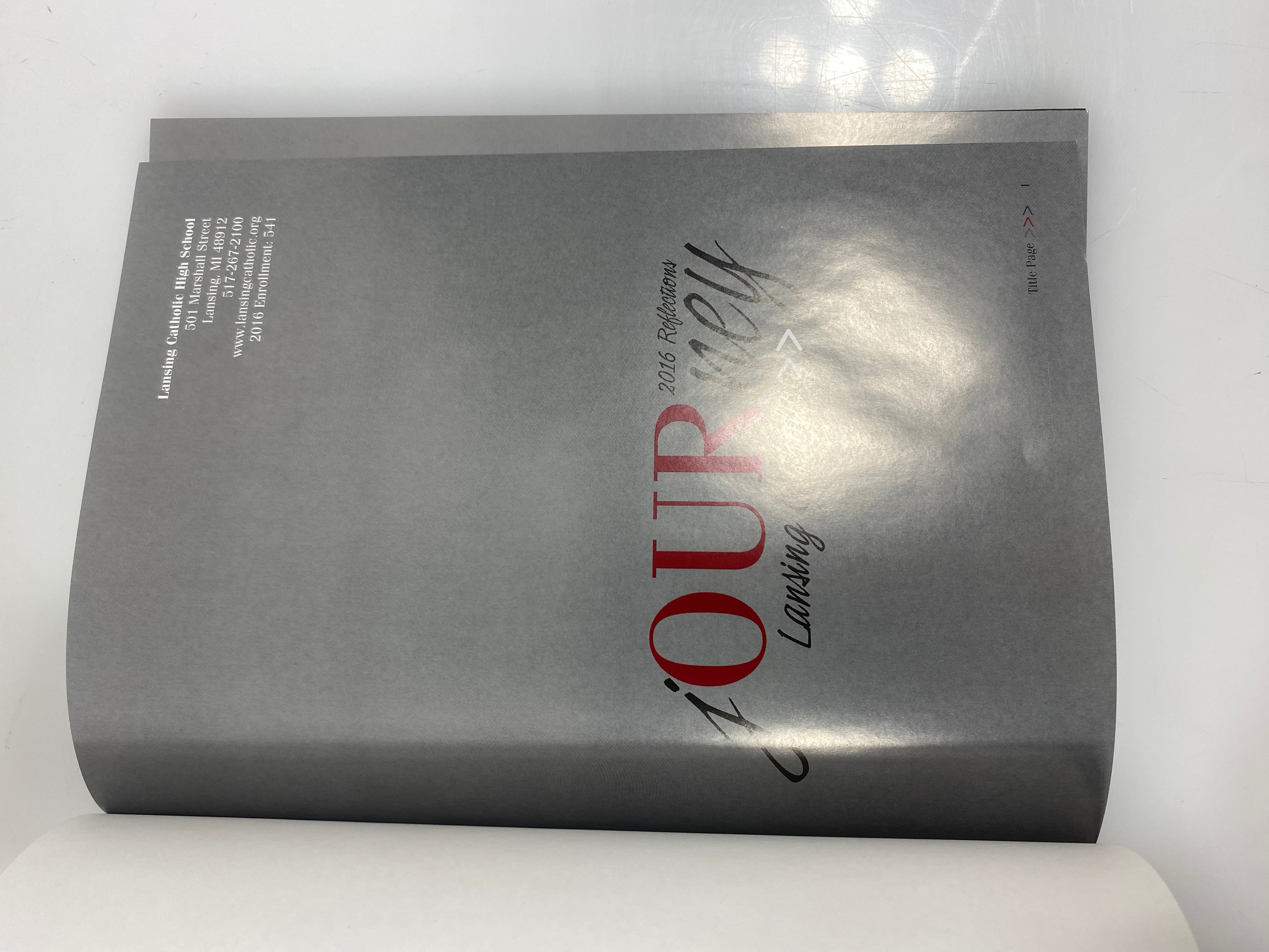 2016 Lansing Catholic High School "Reflections" Yearbook HC
