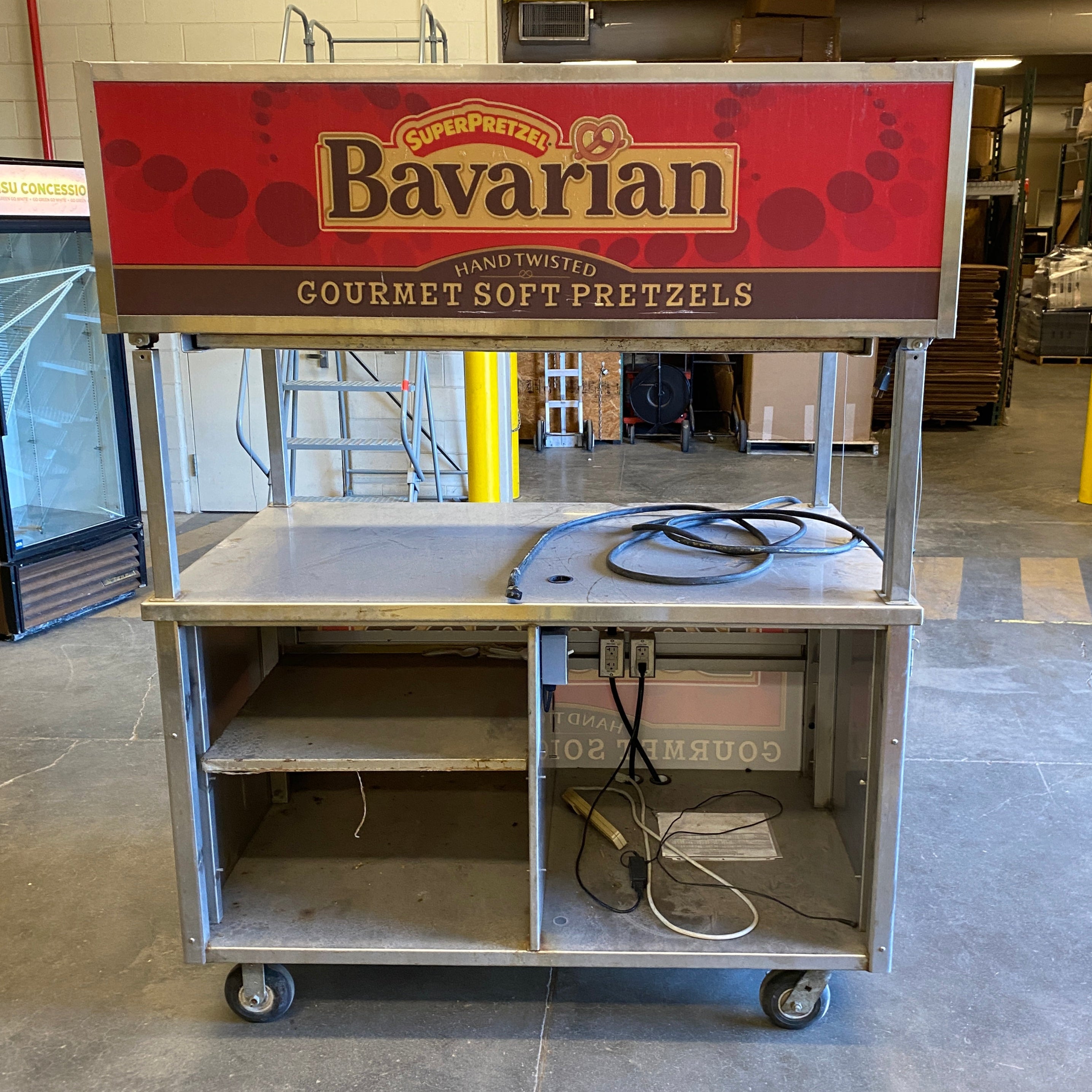 C. Nelson MFG Co "Bavarian Pretzel Stand" w/ Wheels and Lights