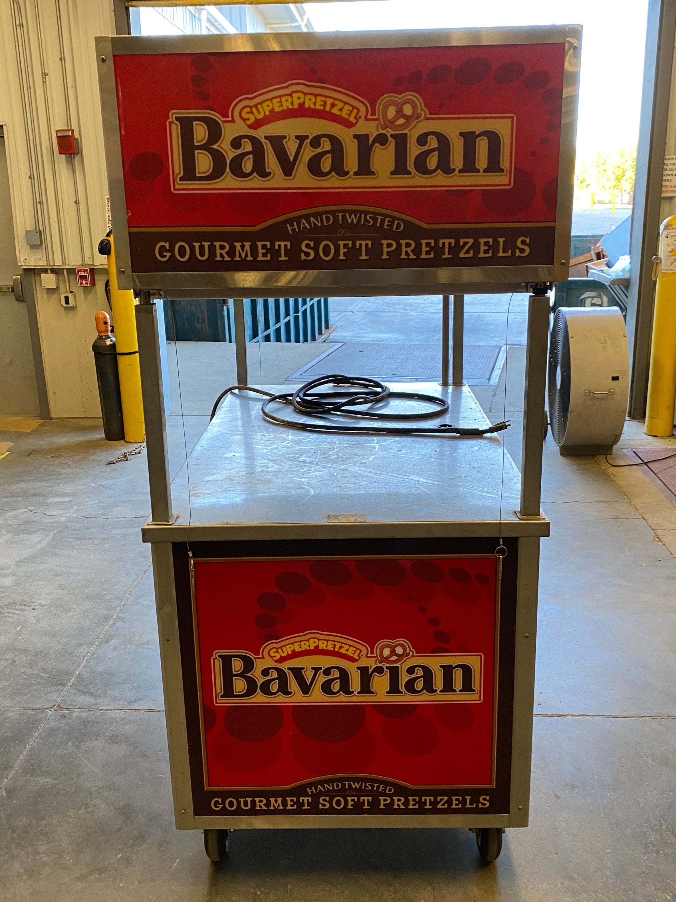 C. Nelson MFG Co "Bavarian Pretzel Stand" w/ Wheels and Lights