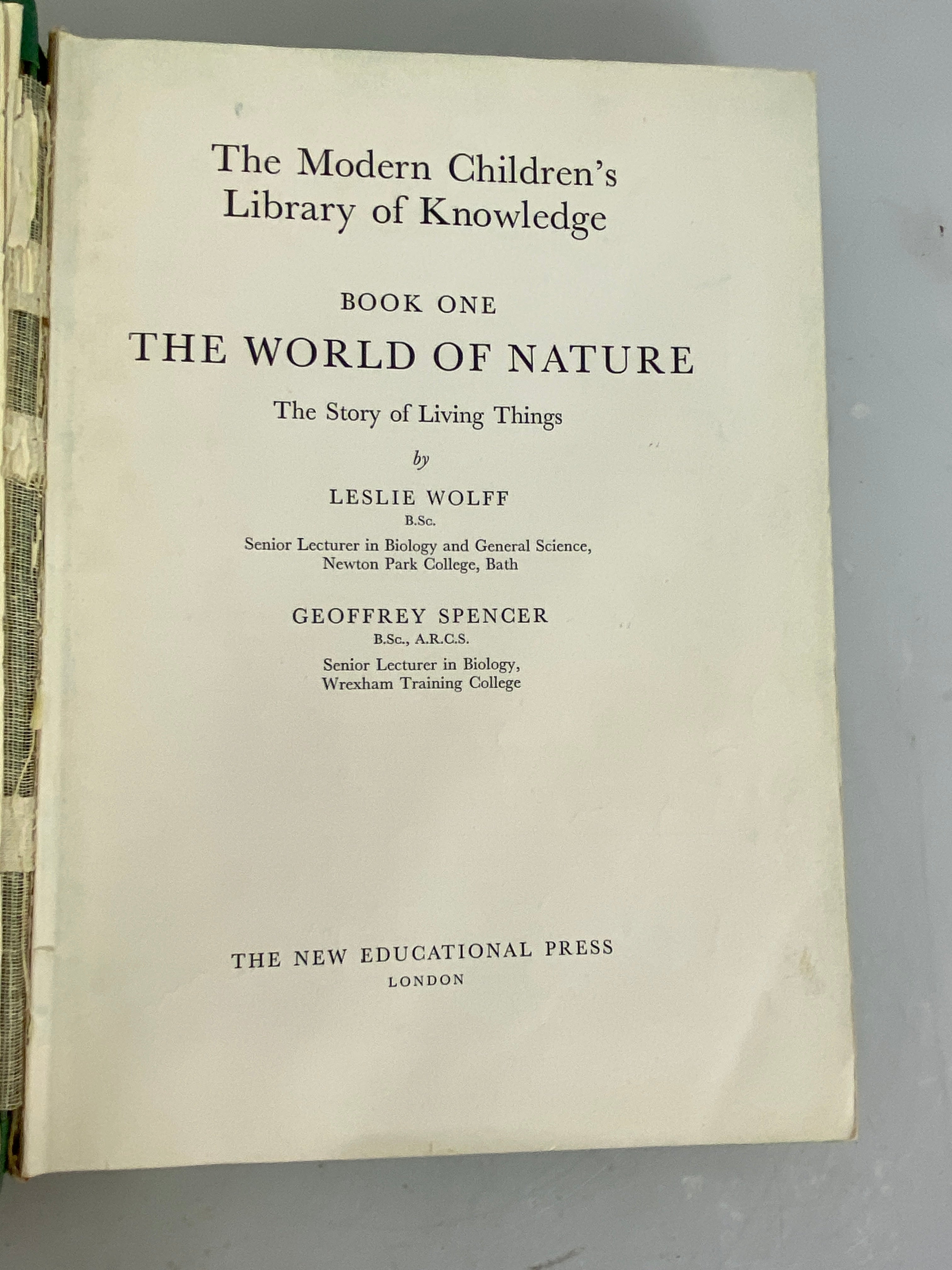The Modern Children's Library of Knowledge Book One The World of Nature 1963 HC