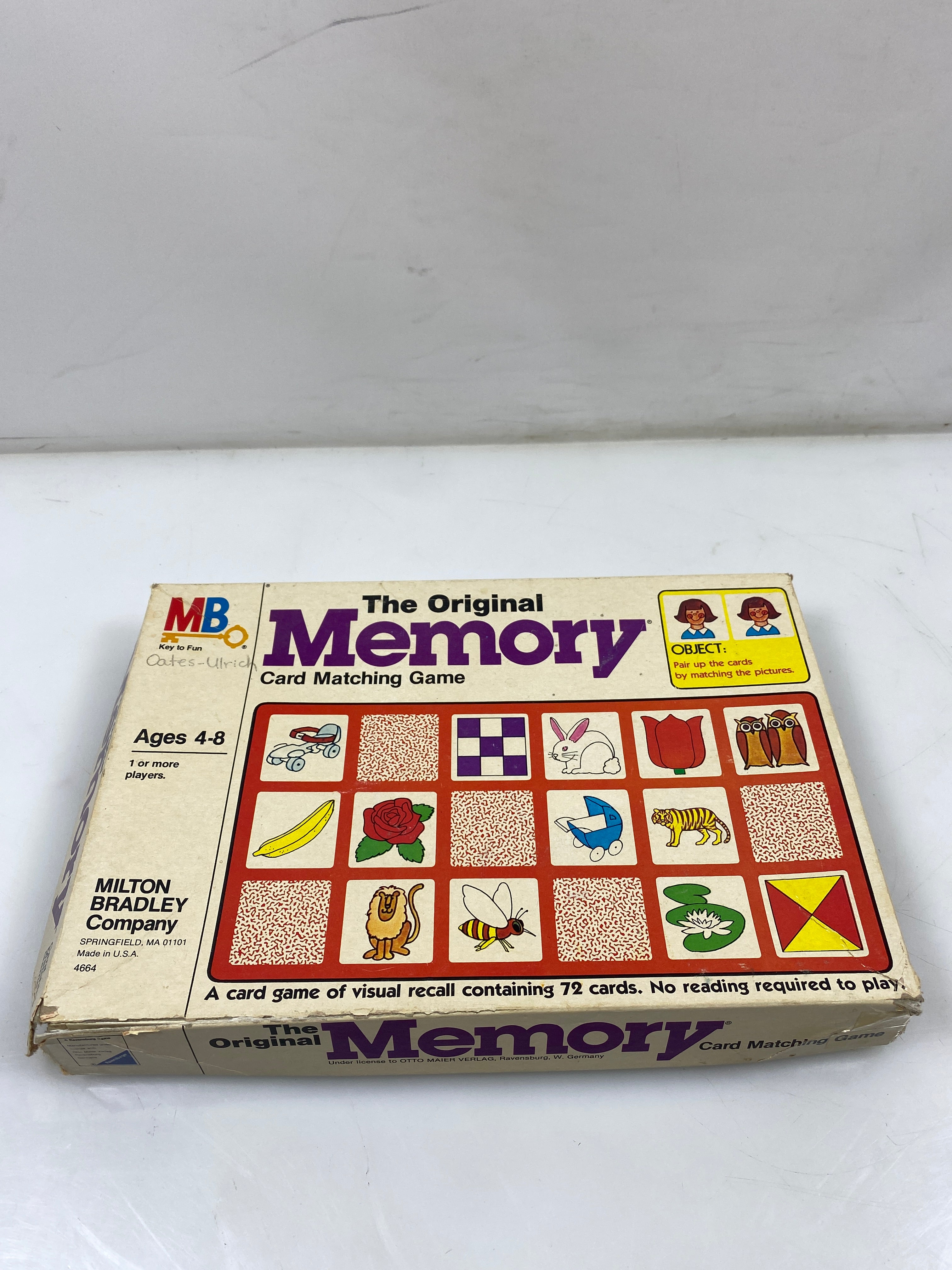 1980 Vintage Milton Bradley Original Matching Game