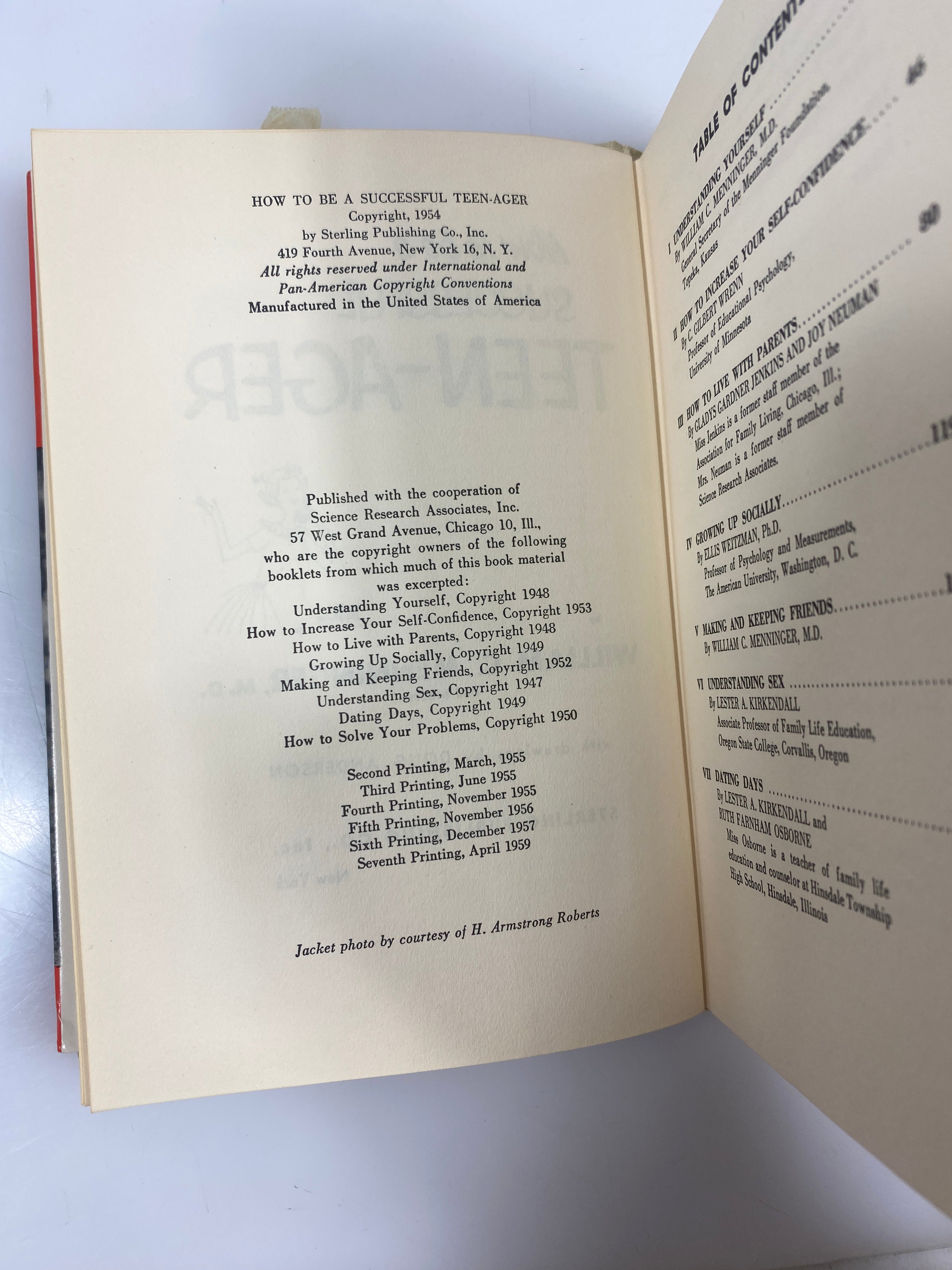 How to be a Successful Teenager by Menninger 1959 HCDJ