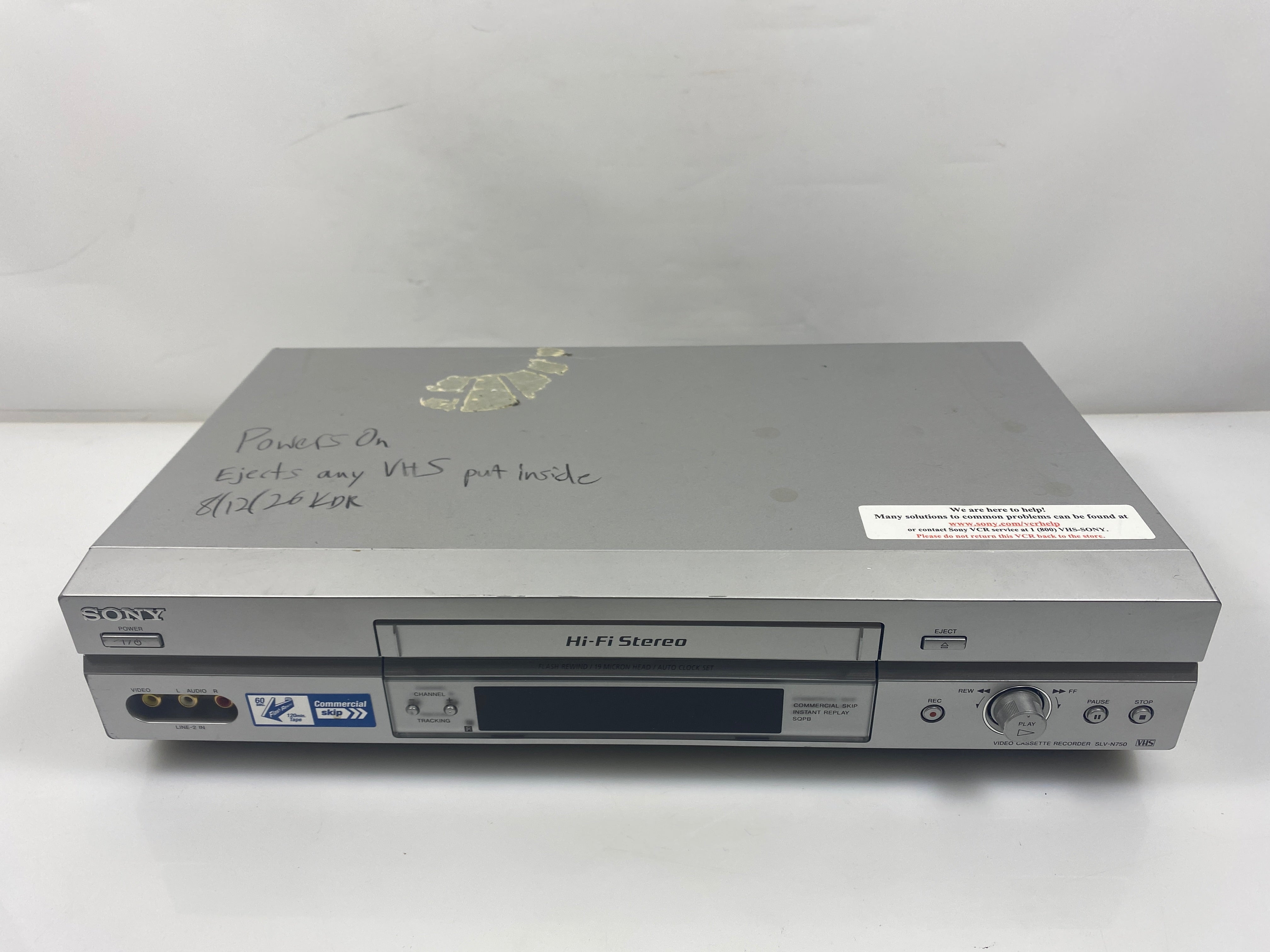 Sony SLV-N750 VHS Recorder VCR