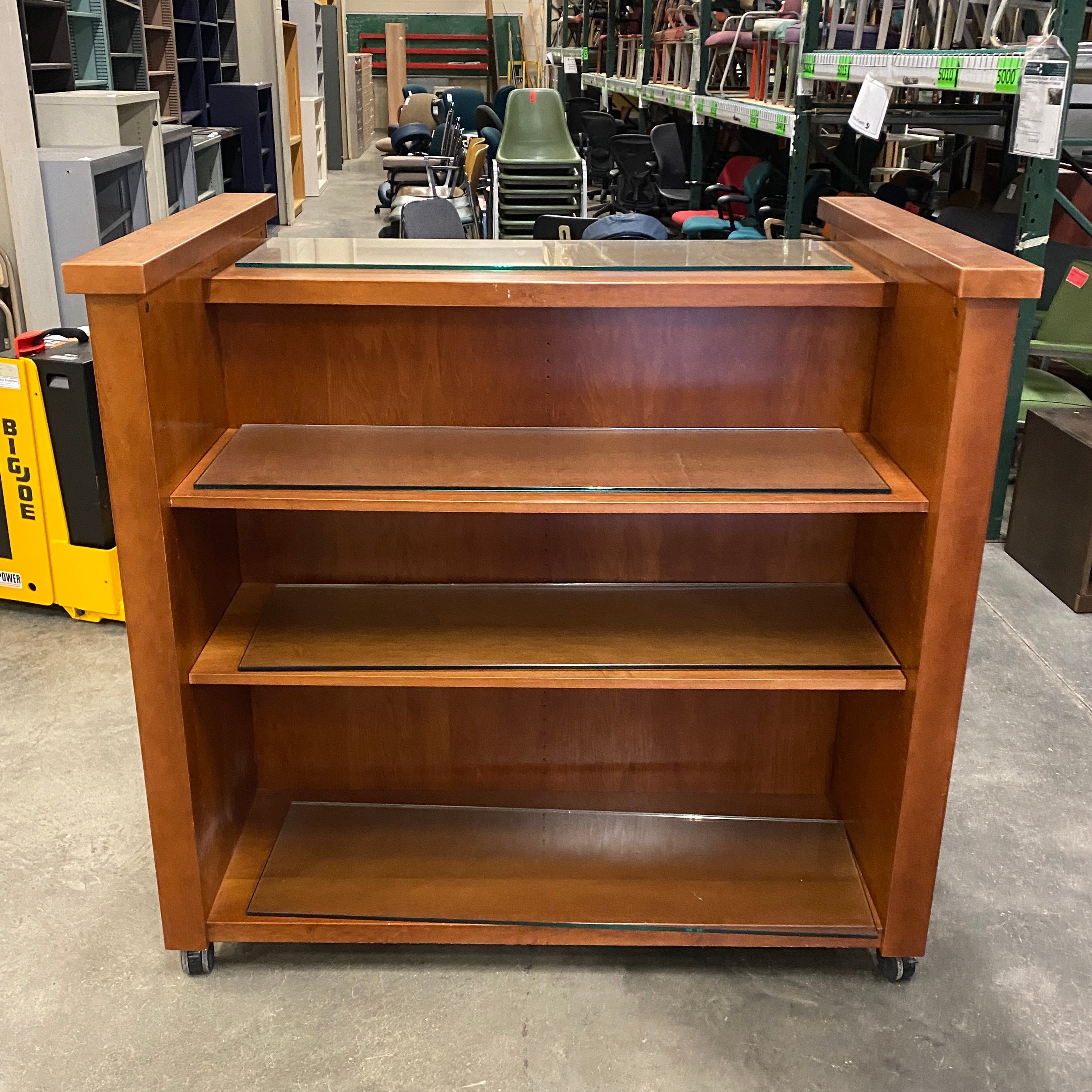 Wharton Center Wooden Rolling Shelf
