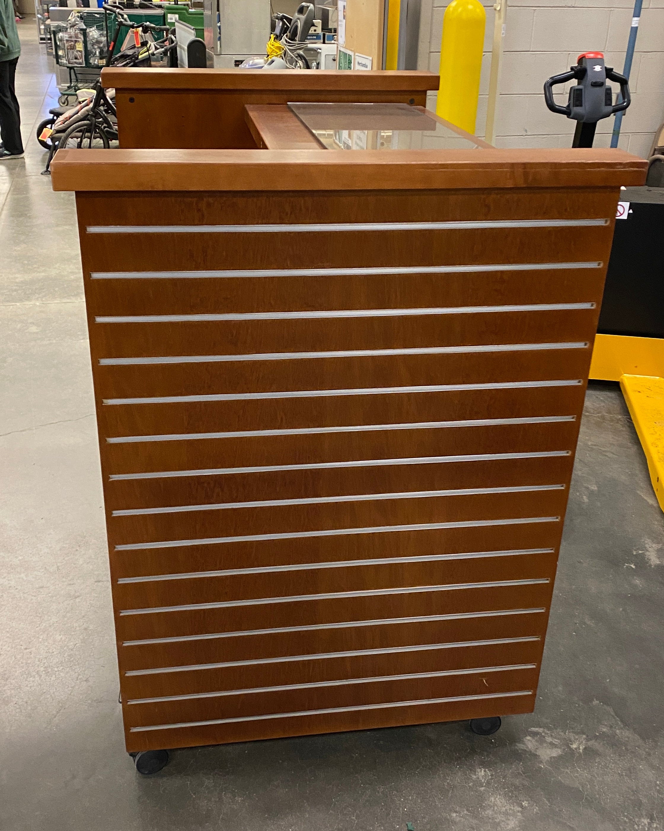 Wharton Center Wooden Rolling Shelf