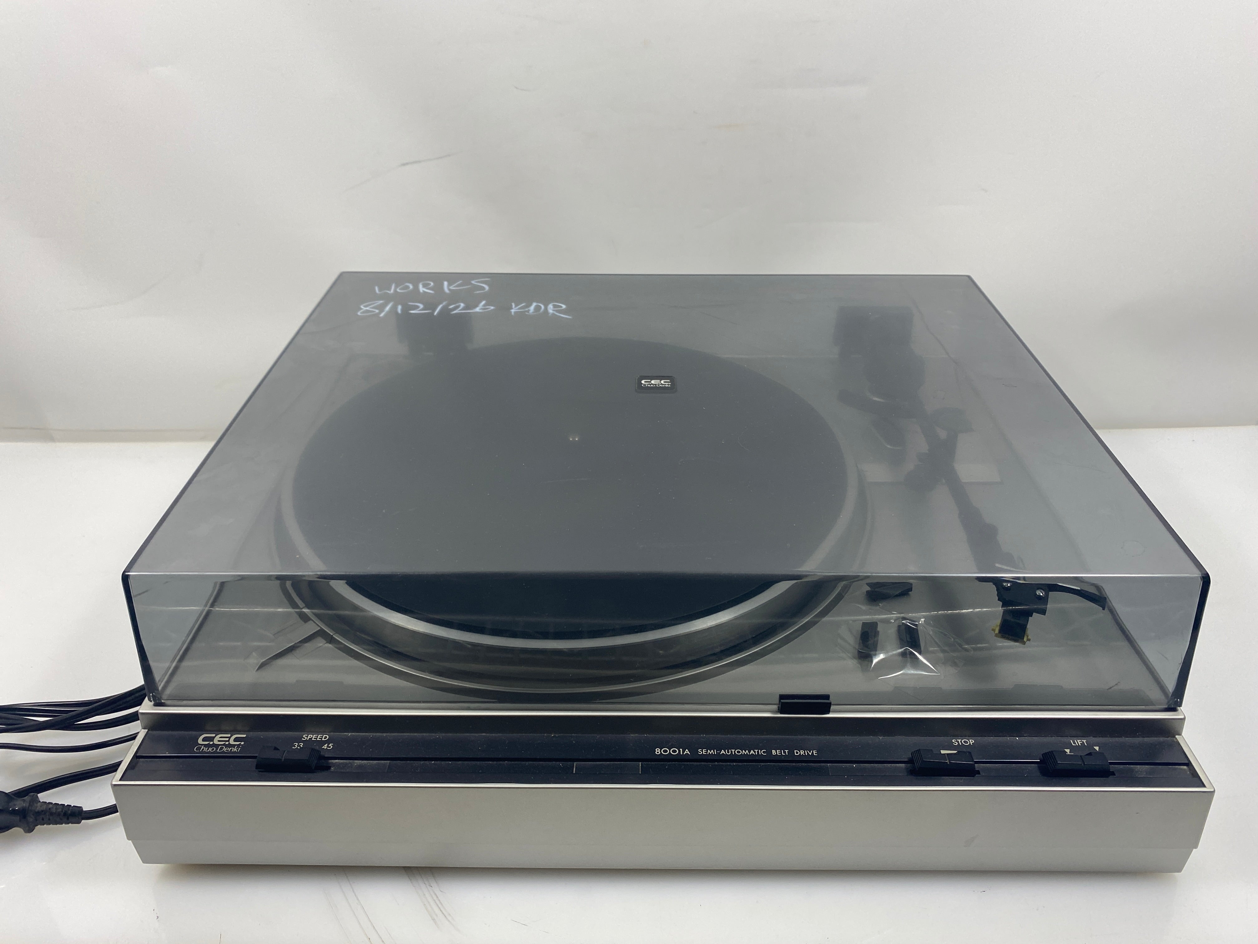 CEC Chuo Denki Turntable Record Player 8001A
