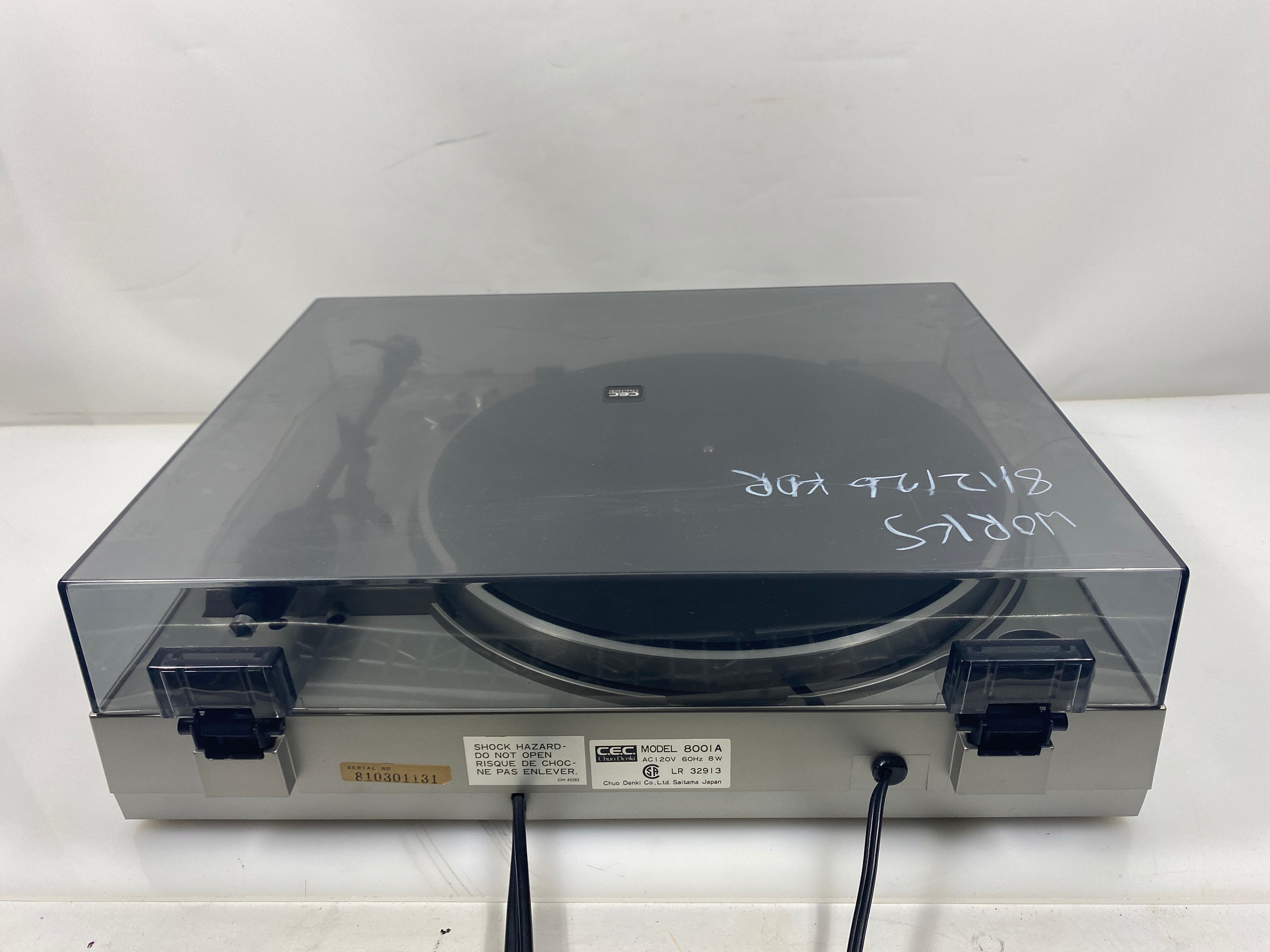 CEC Chuo Denki Turntable Record Player 8001A