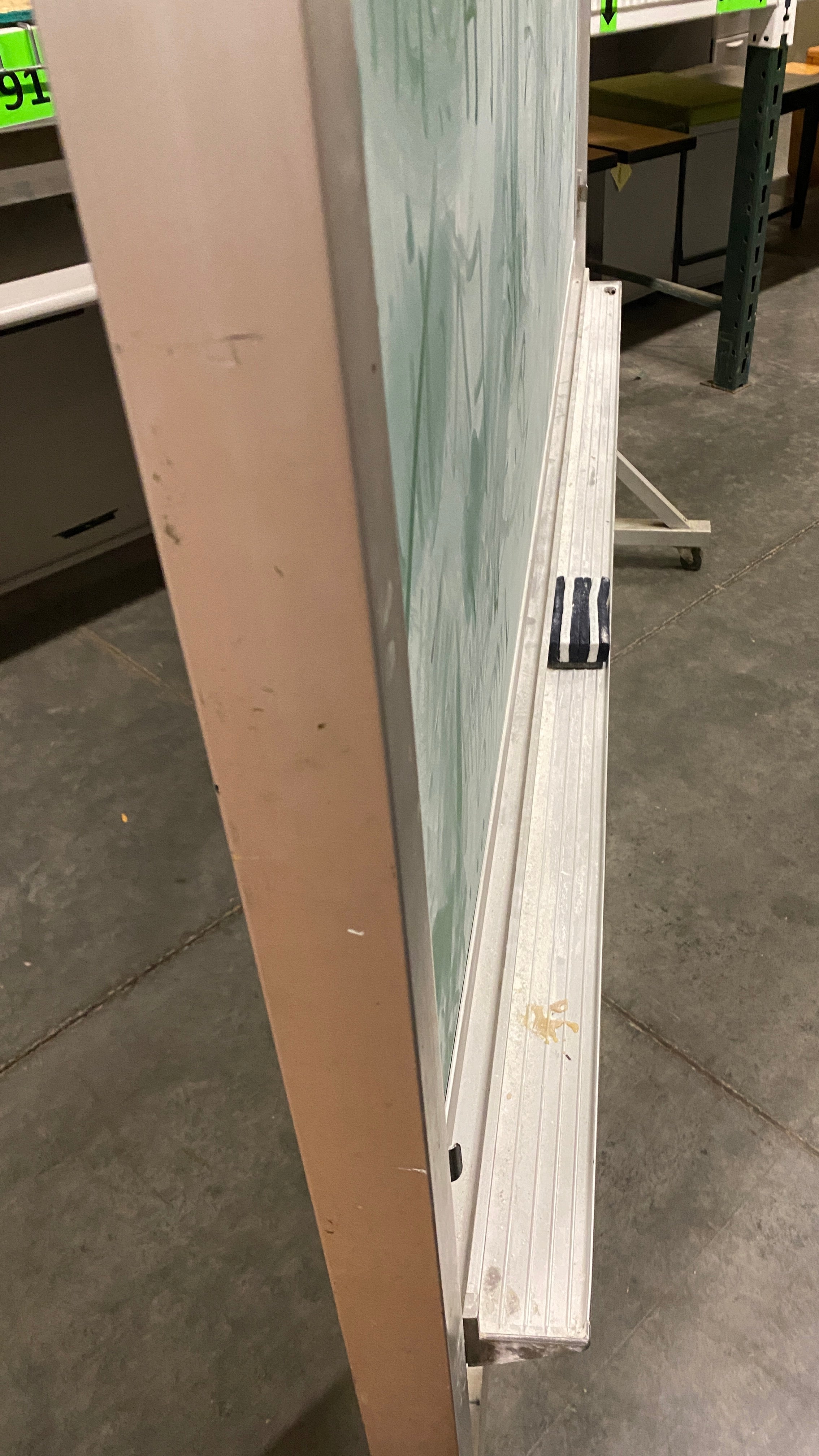 Two-Sided Green 48x72" Rolling Chalkboard w/ Metal Frame