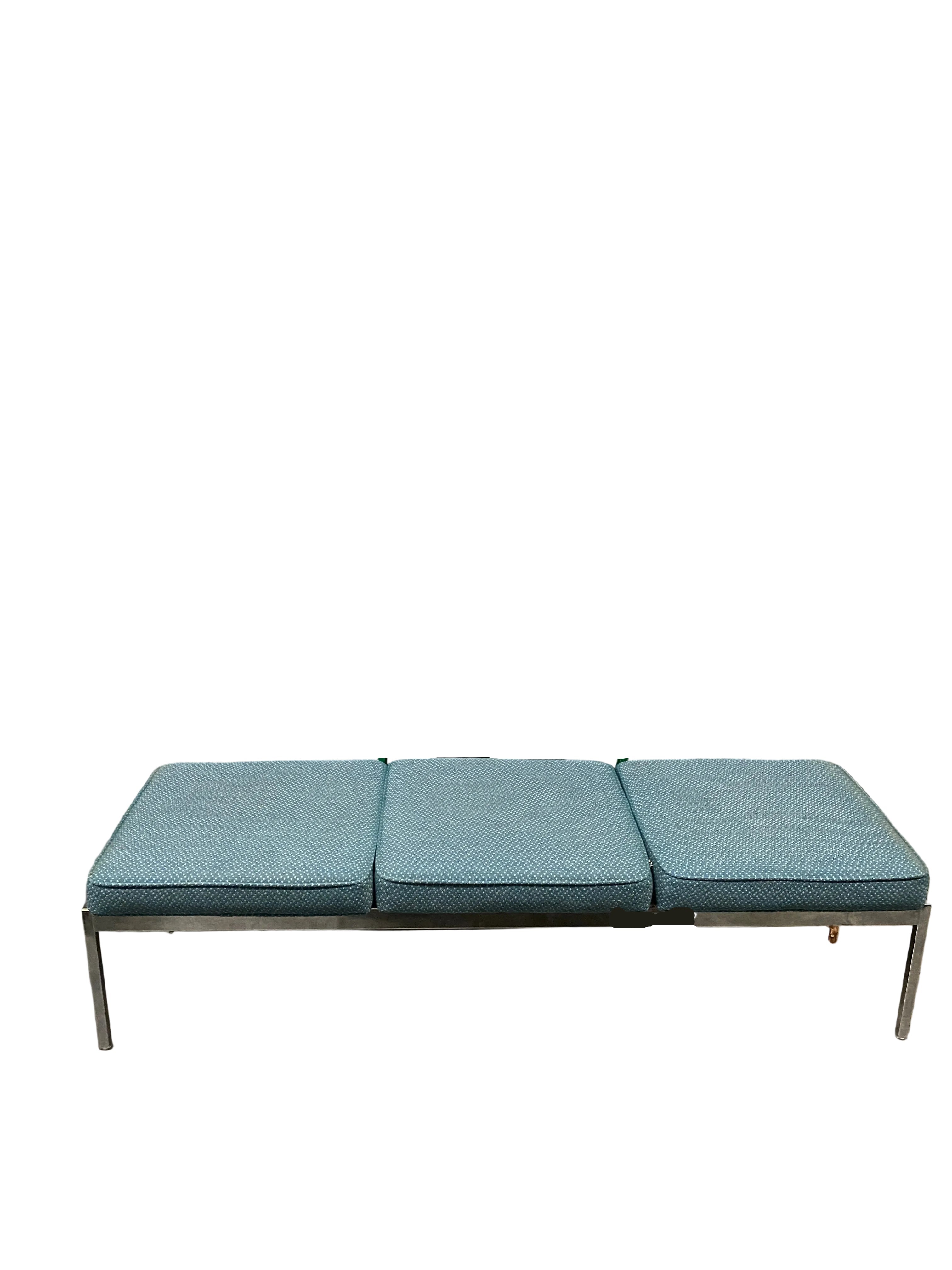 Steelcase Upholstered Turquoise Bench