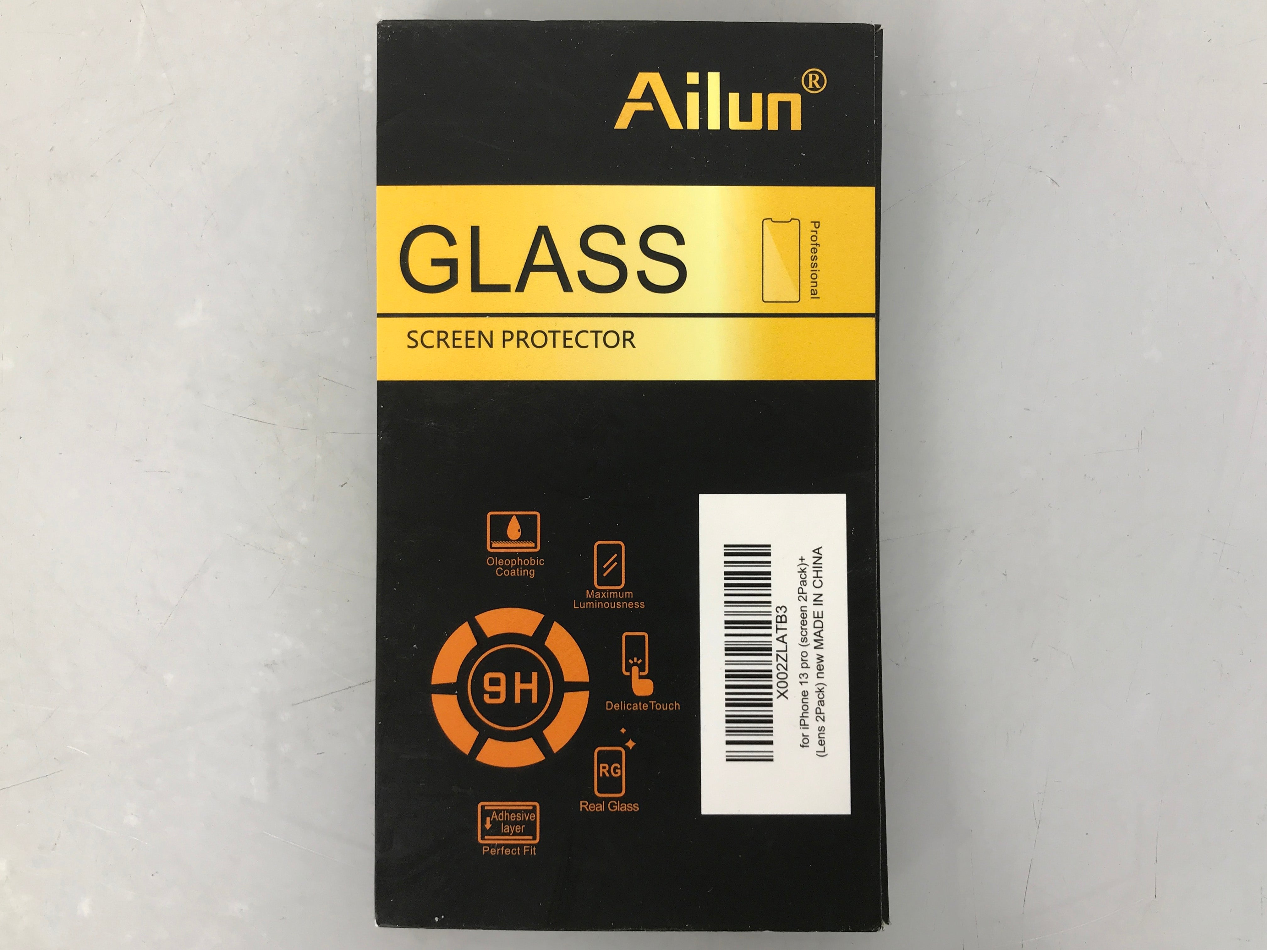Lot of 2 Ailun iPhone 13 Pro Glass Screen Protector