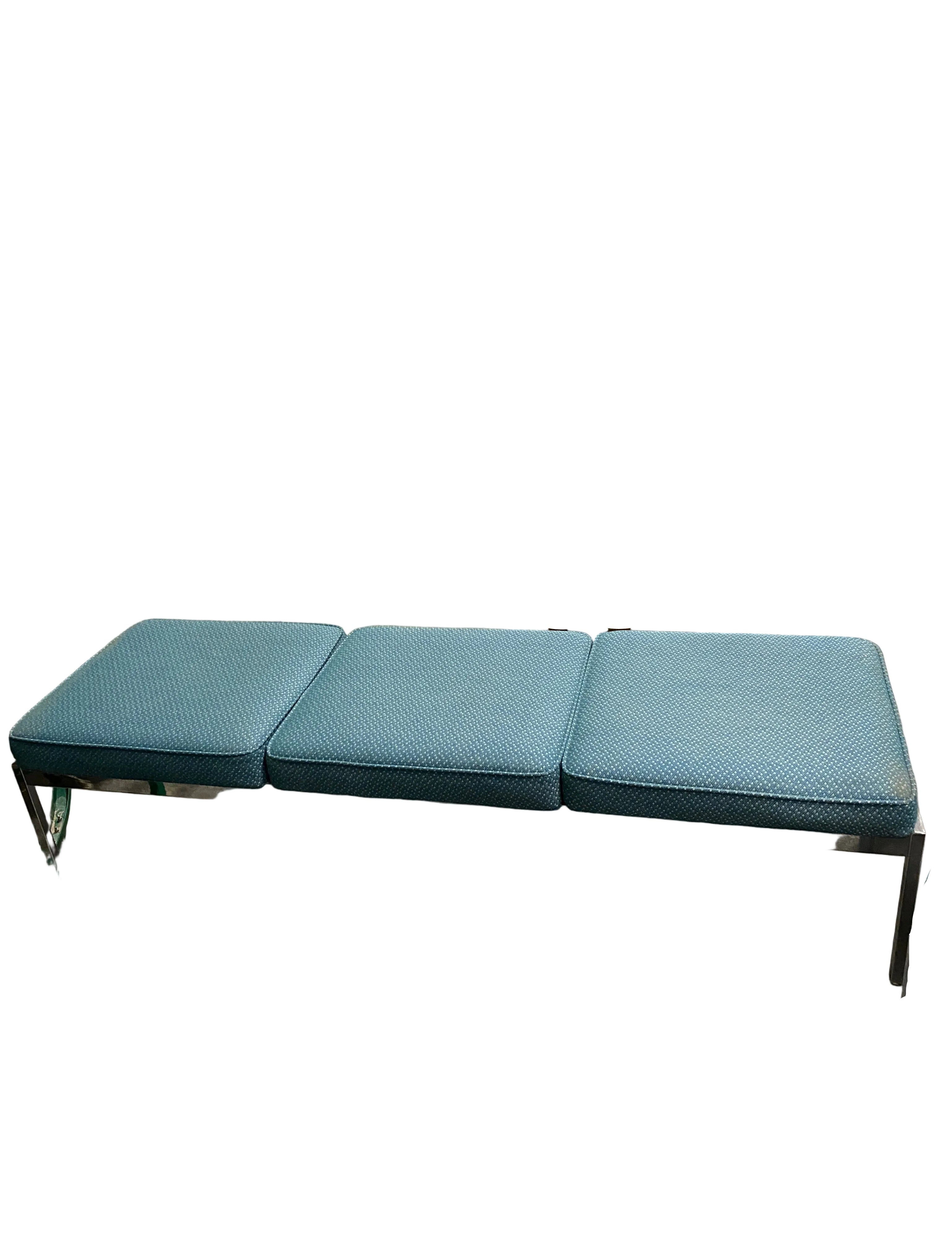Steelcase Upholstered Turquoise Bench