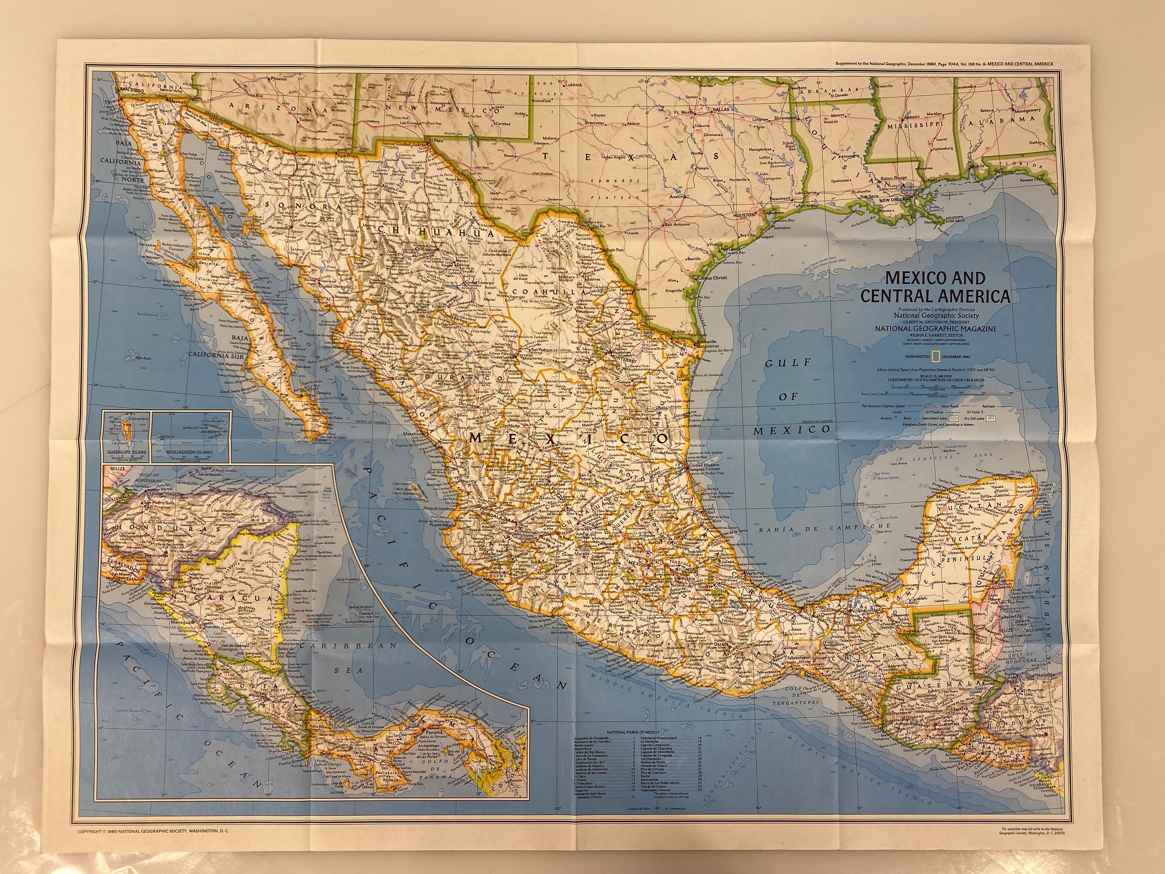 Lot of Vtg Nat Geo Maps: Aztec World/Land of the Maya/The Inca/Mesoamericans