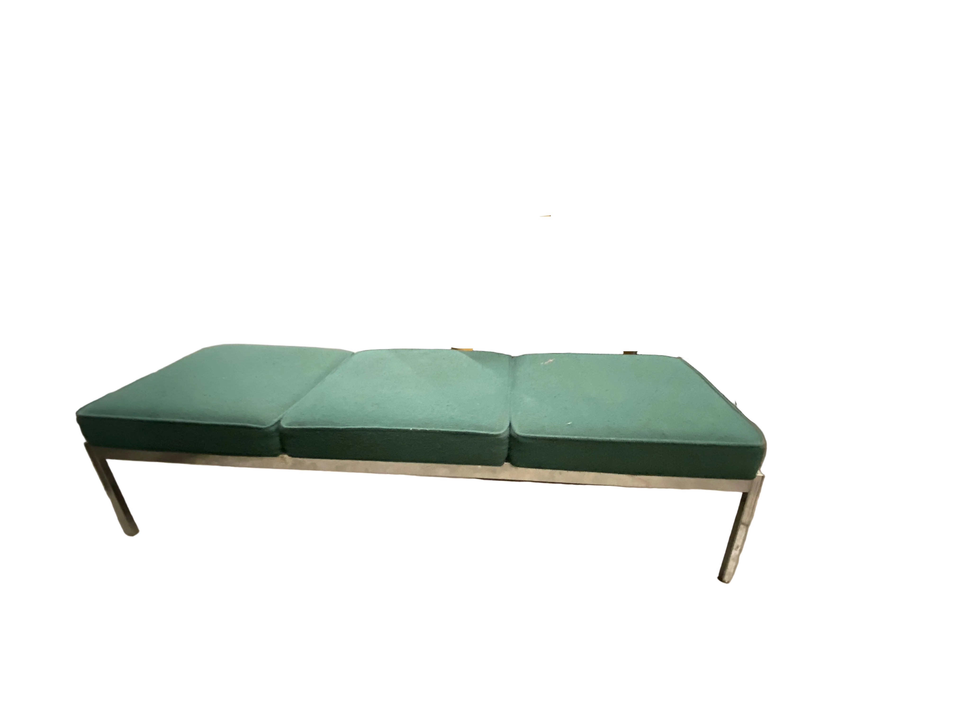 Steelcase Upholstered Aqua Bench