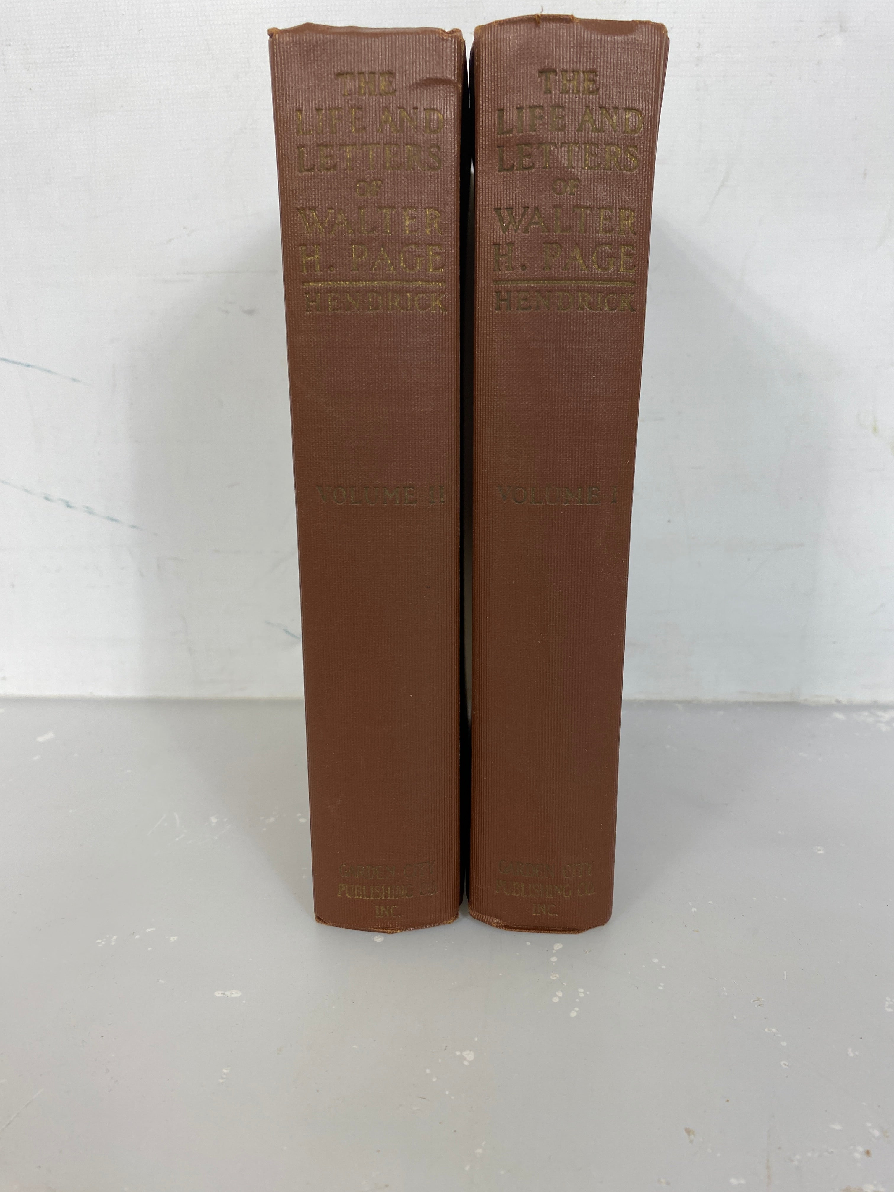 2 Volume Set of The Life & Letters of Walter H. Page 1855 to 1918 by Burton J. Hendrick 1927 HC