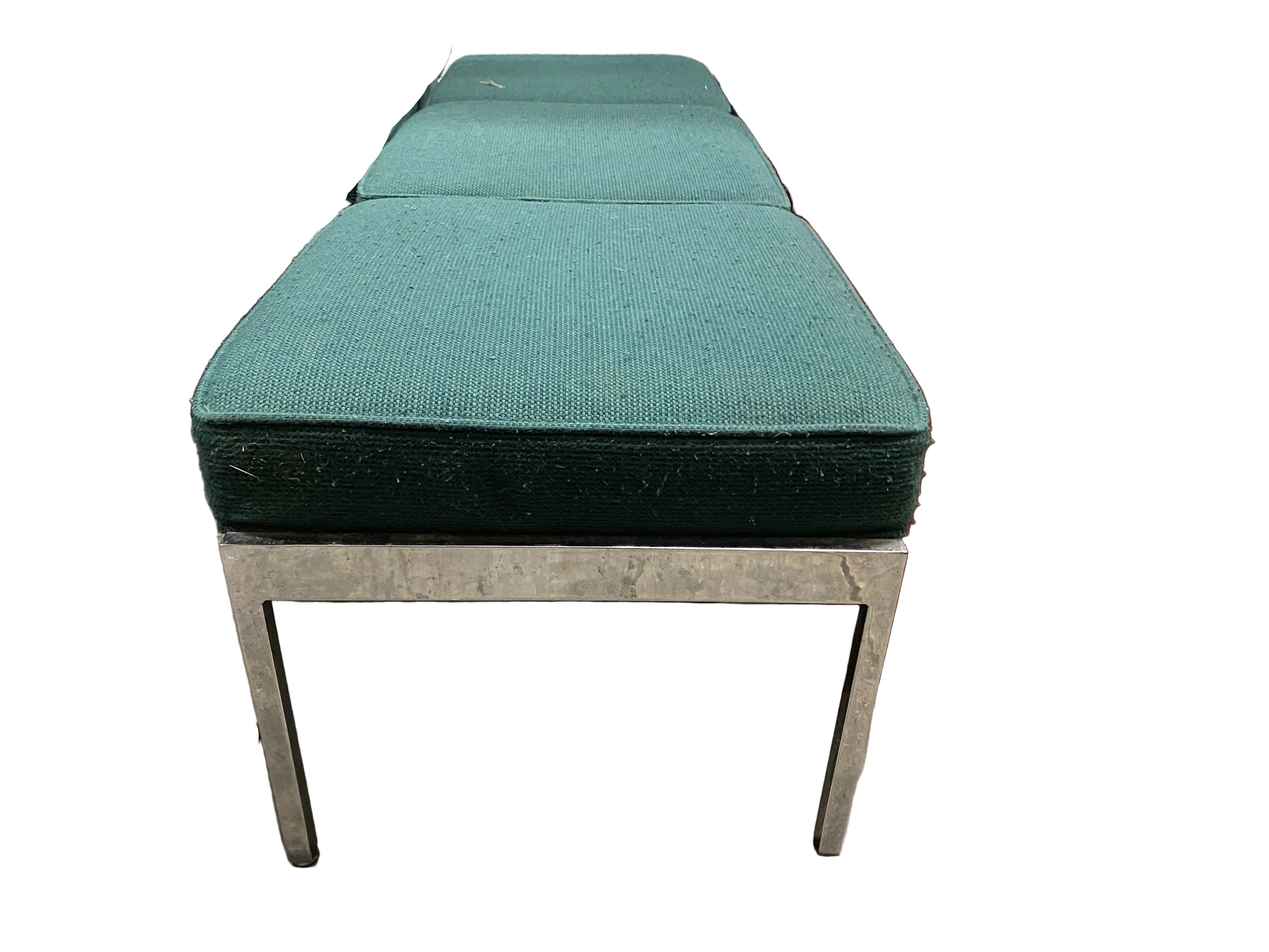 Steelcase Upholstered Aqua Bench