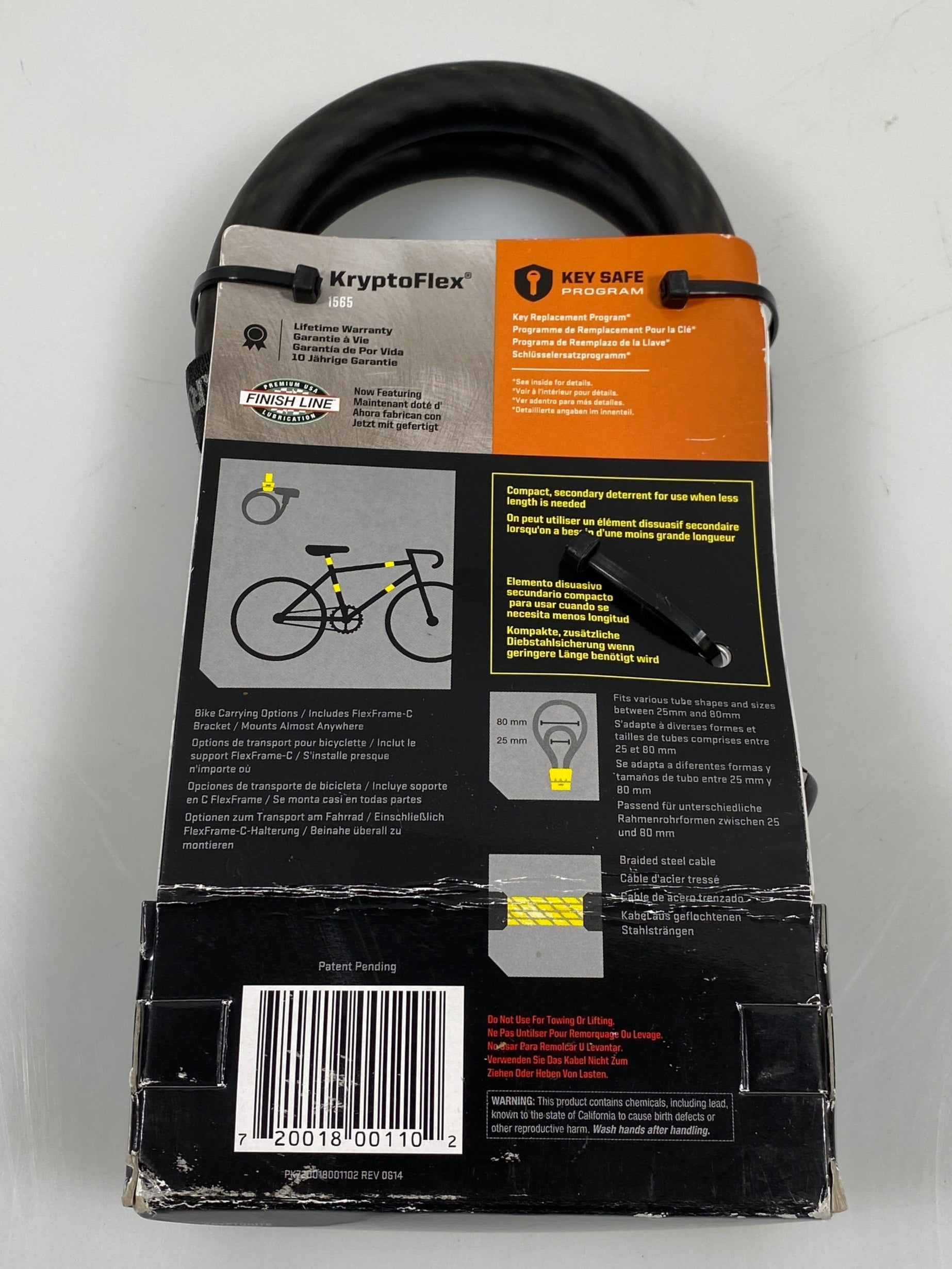 Kryptonite Krypto Flex #1565 Key Bike Cable *New*