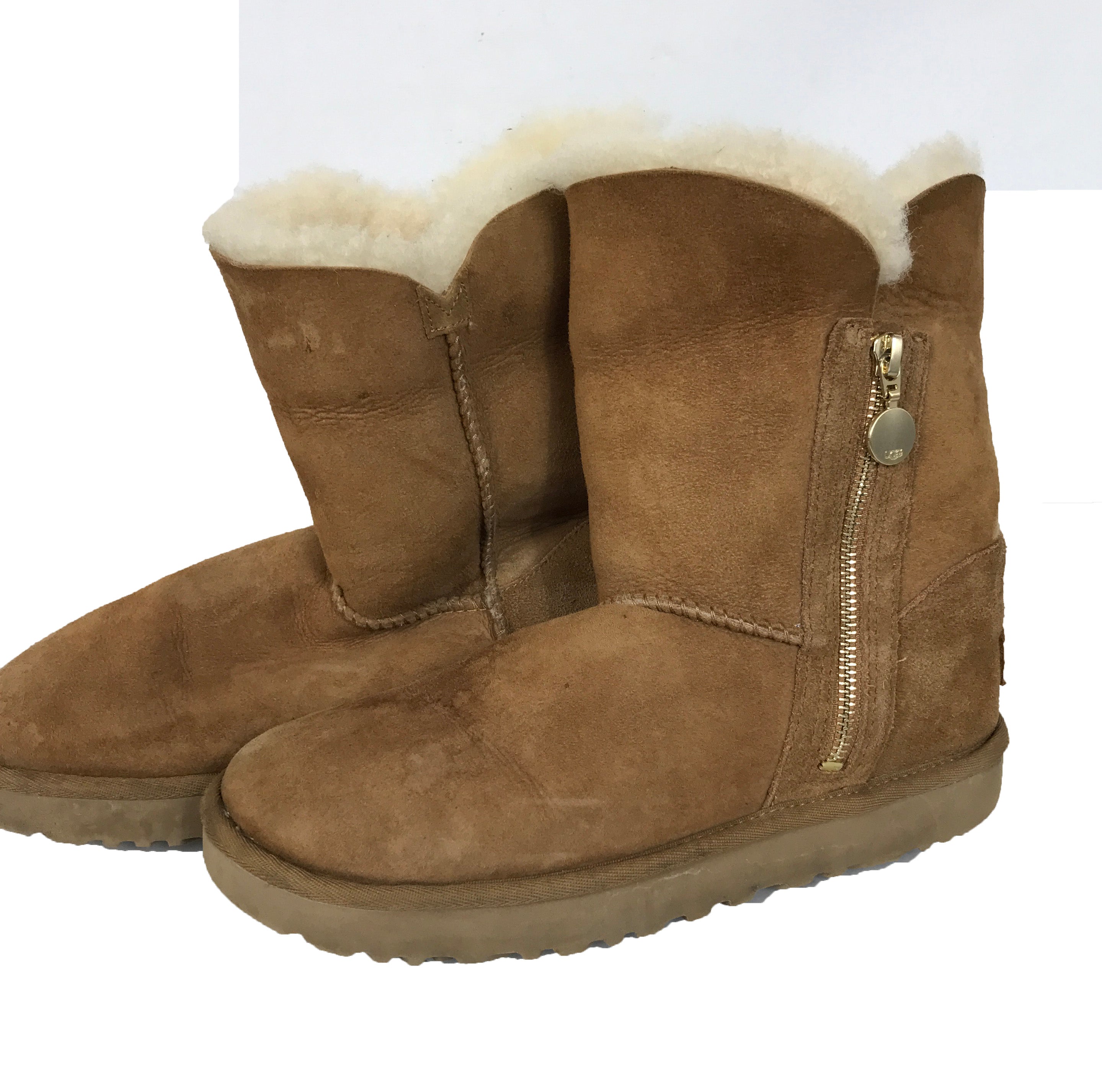 Ugg Bailey Zip Mini Chestnut Boot Women's Size 7