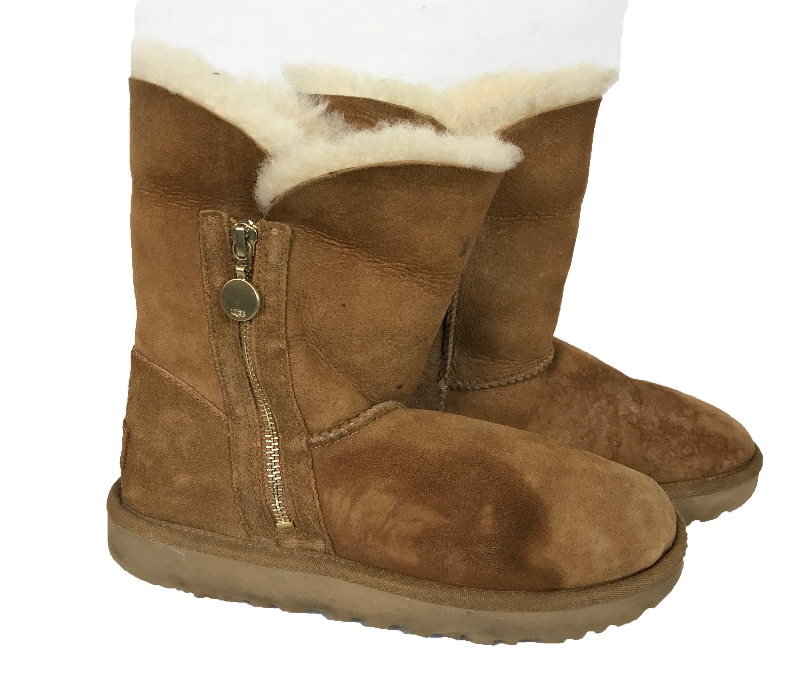 Ugg Bailey Zip Mini Chestnut Boot Women's Size 7